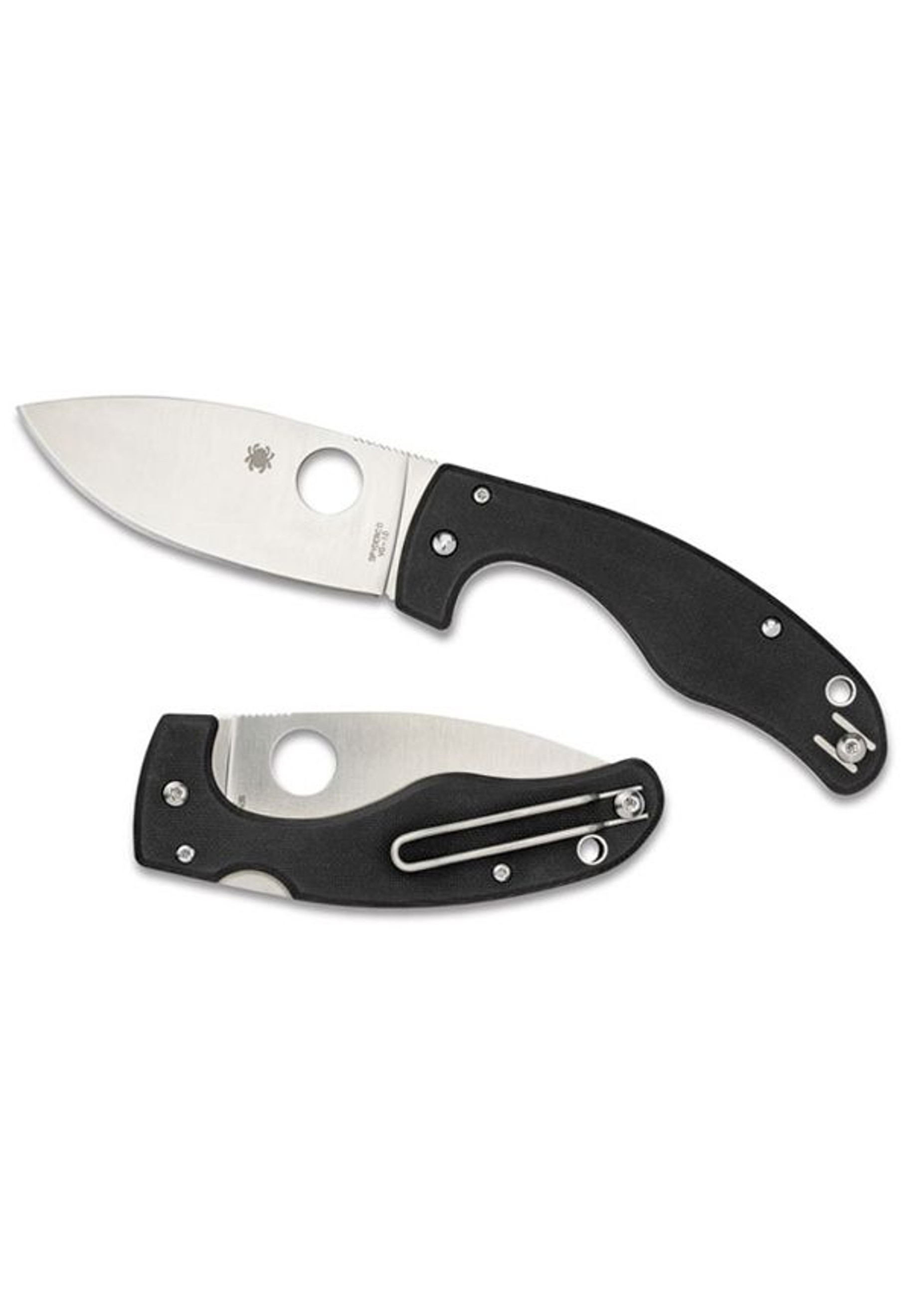 Spyderco Junior Alexandru Dionescue Black G-10 Plain Edge Folding Knife