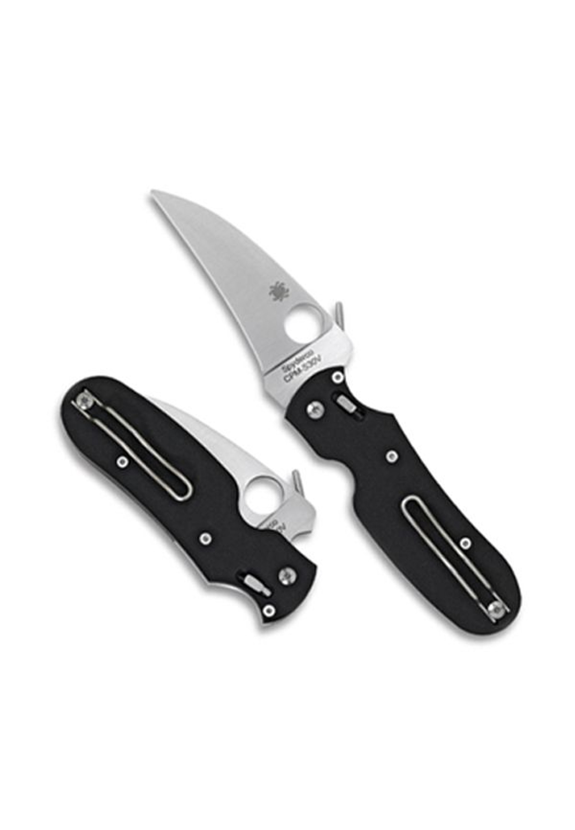 Spyderco PKal Black G-10 Plain Edge Folding Knife