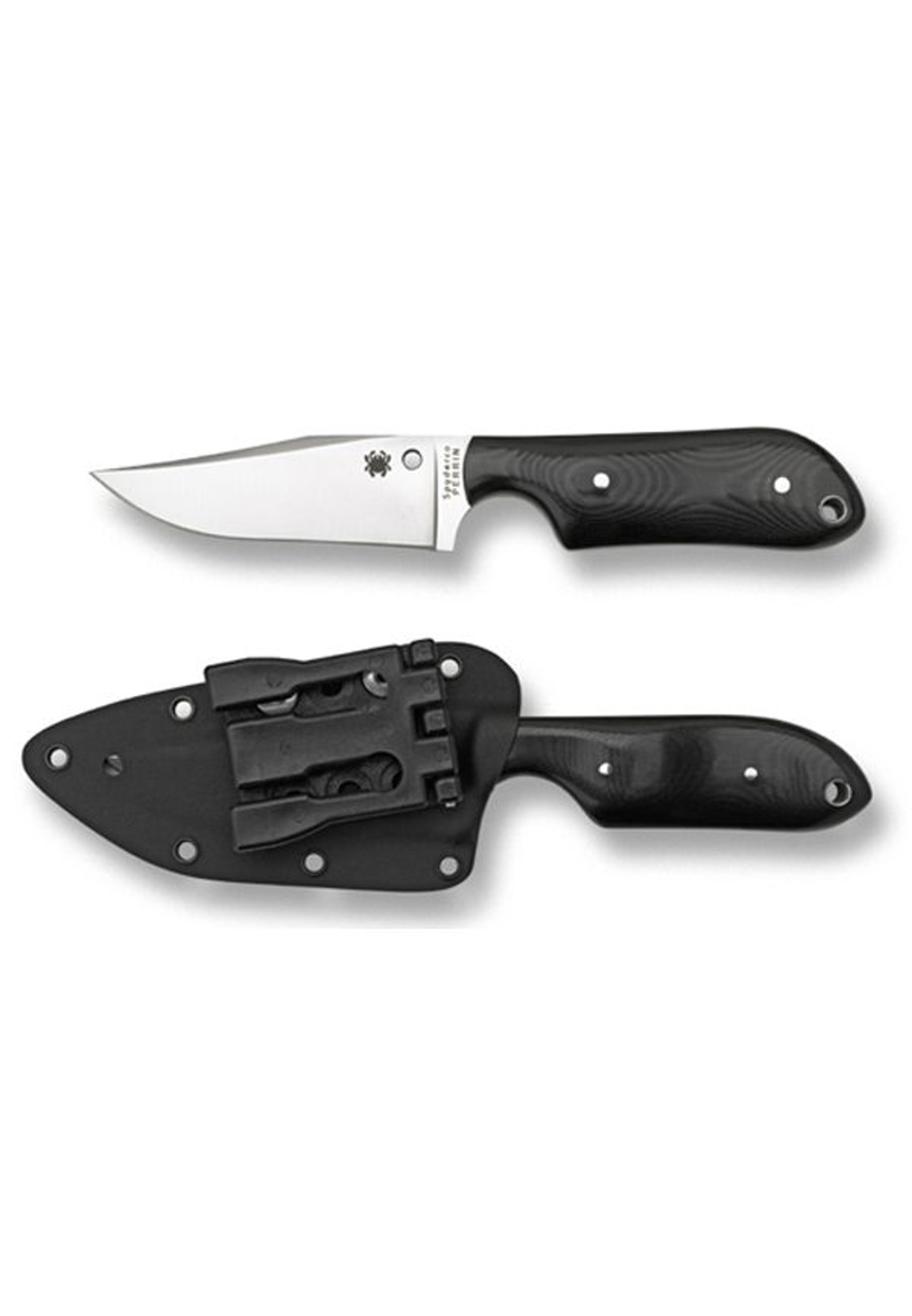 Spyderco Steet Beat Black Micarta Plain Edge Fixed Blade Knife