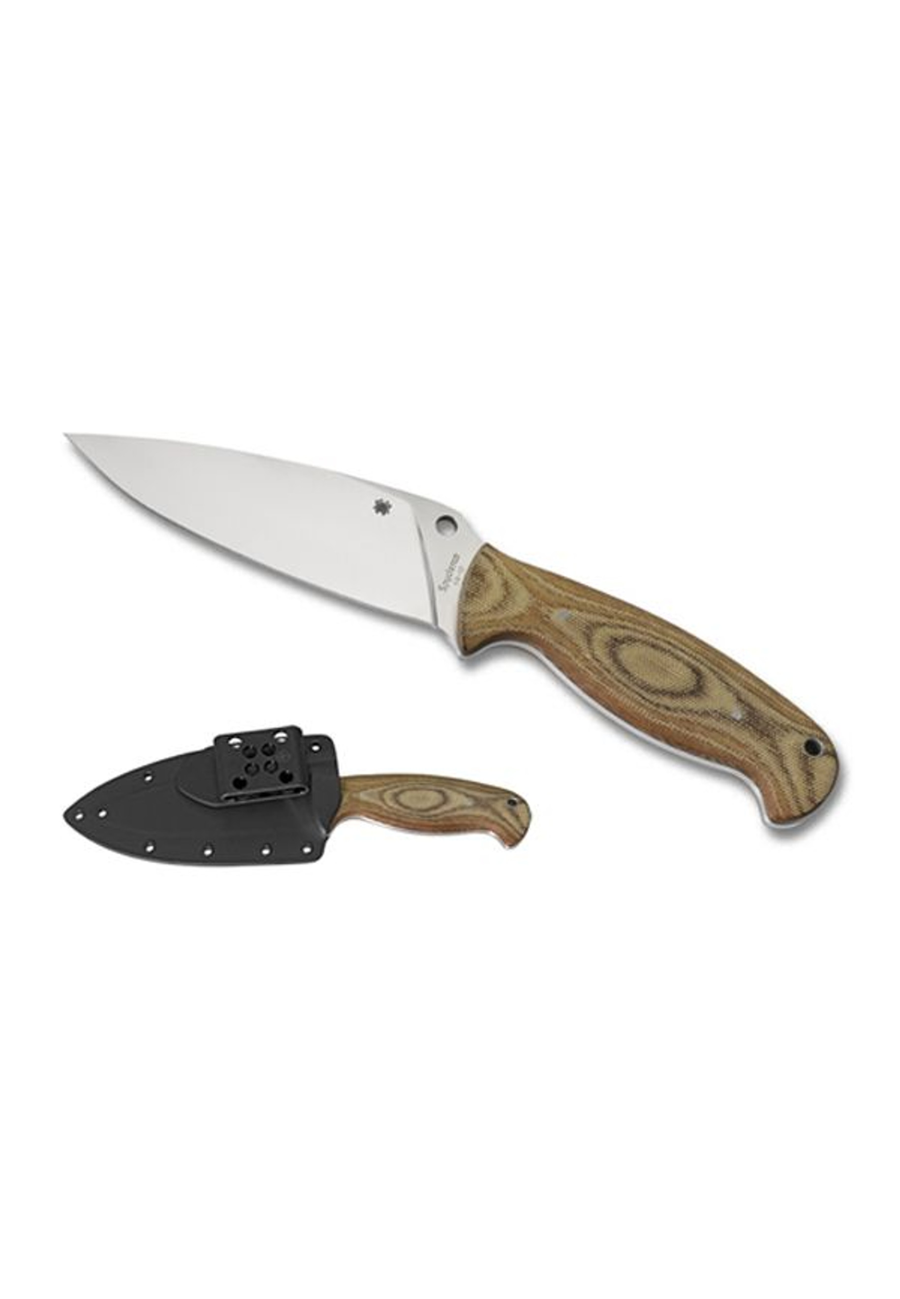 Spyderco Temperance2 Mocha Micarta Plain Edge Fixed Blade Knife