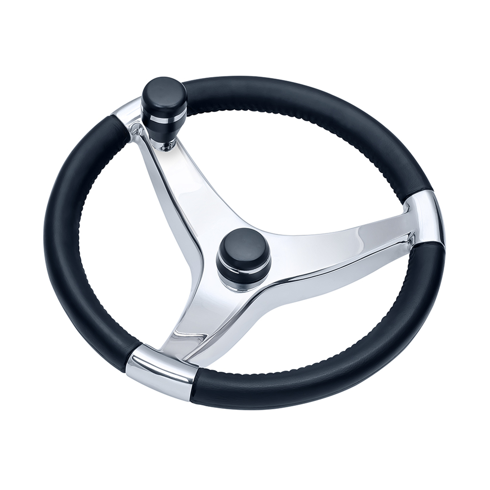 Schmitt Marine Evo Pro 316 Cast Stainless Steel Steering Wheel w/Control Knob - 15.5" Diameter