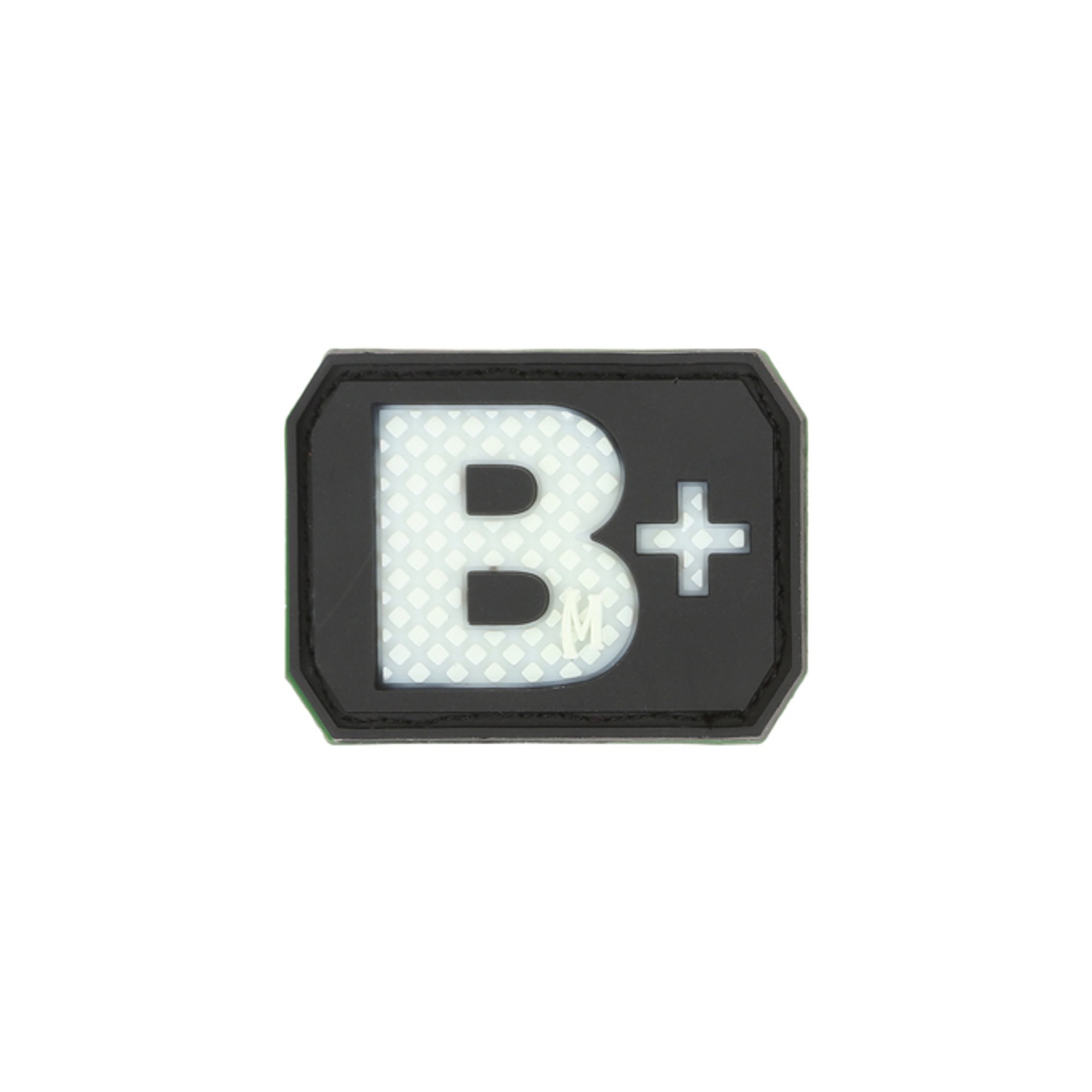 B+ Blood Type PVC - Morale Patch- Glow In The Dark