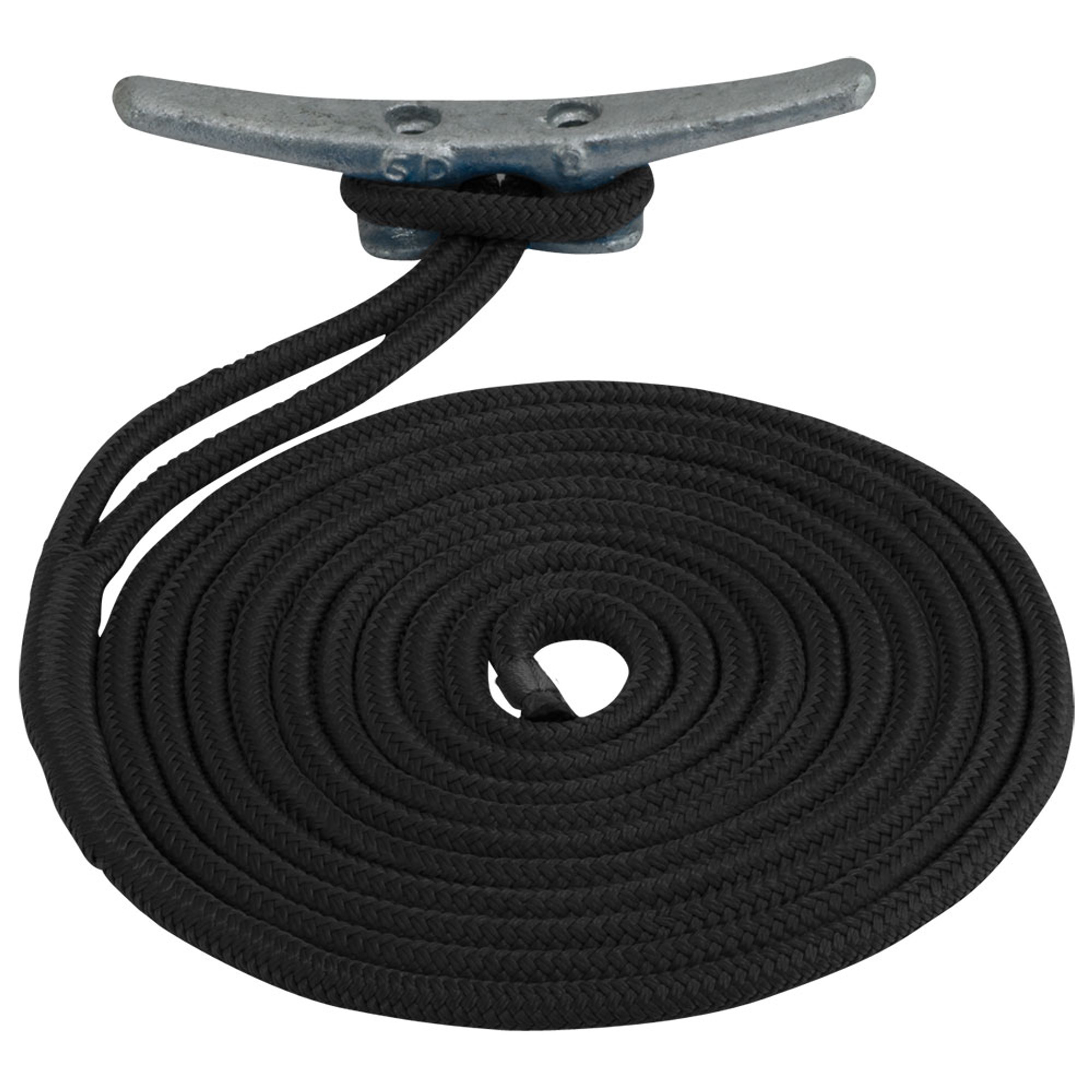 Sea-Dog Double Braided Nylon Dock Line - 5/8" x 20' - Black