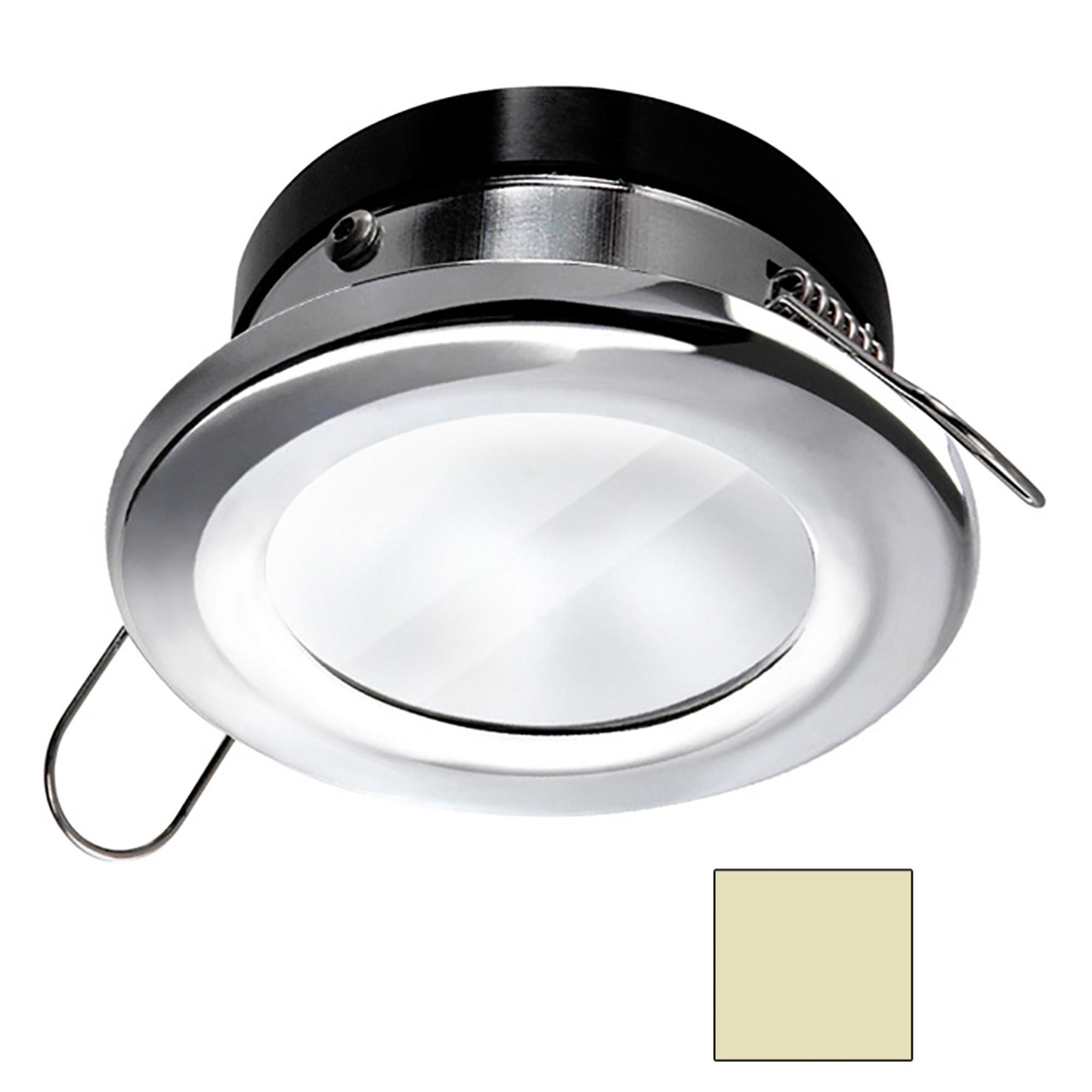 i2Systems Apeiron A1110Z - 4.5W Spring Mount Light - Round - Warm White - Chrome Finish