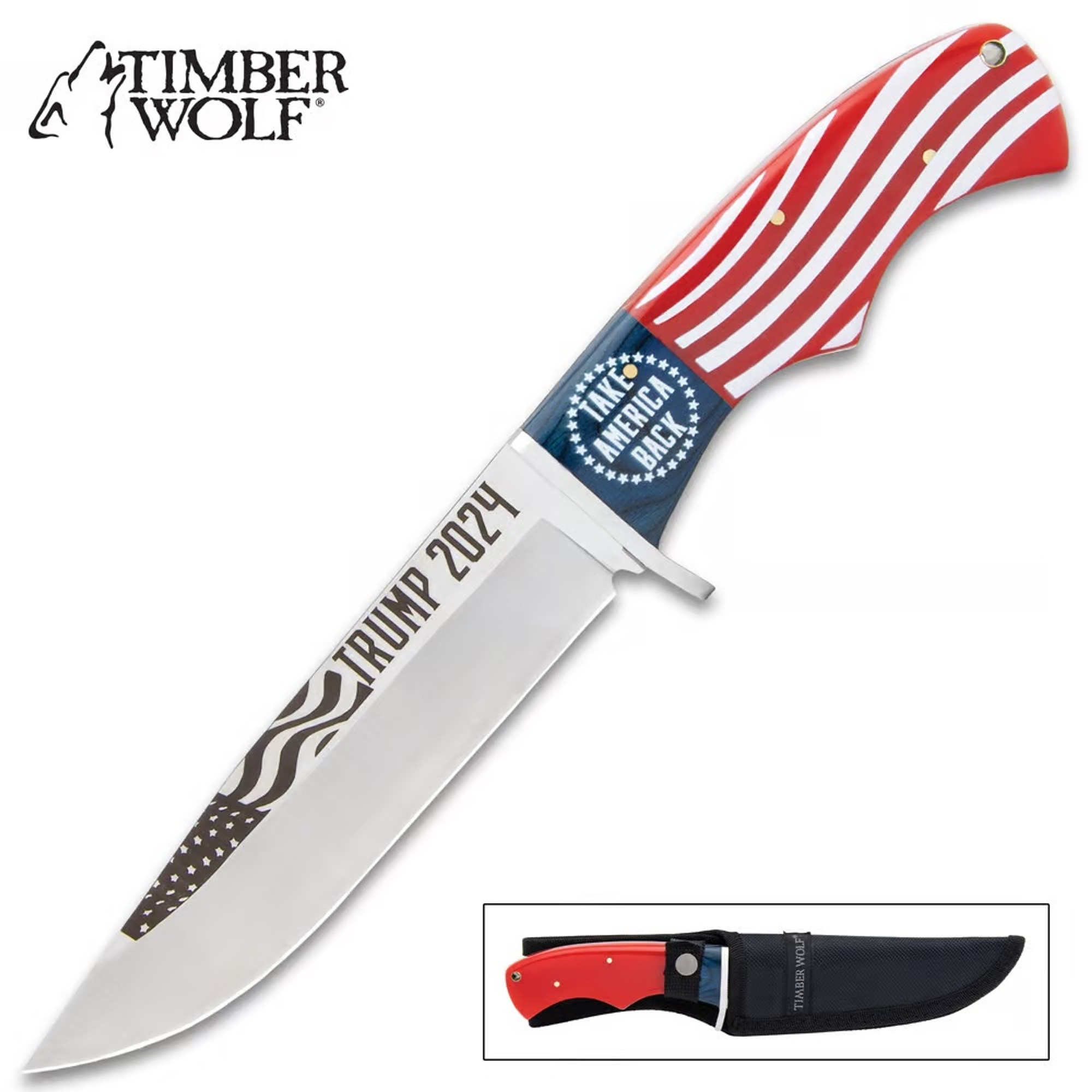 Timber Wolf Trump 2024 Knife & Sheath