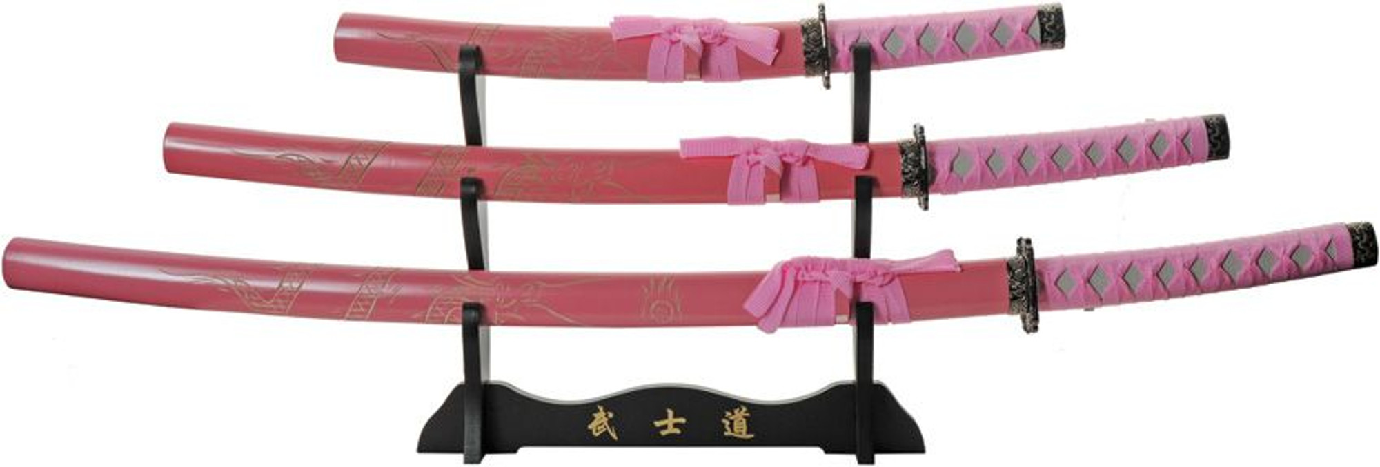 Pink Dragon Katana Set 3pc