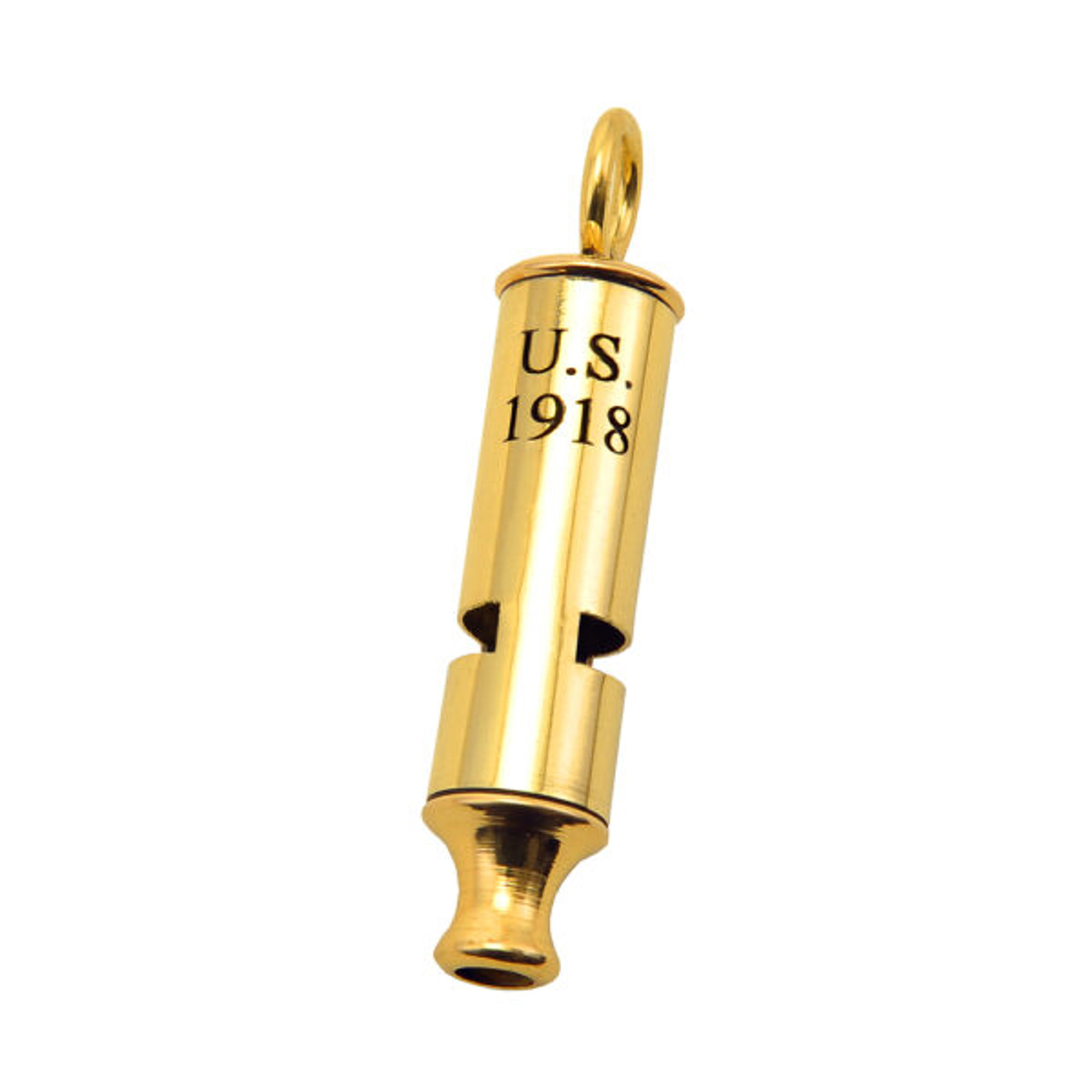 U.S. WW1 Brass Trench Whistle Dated 1918