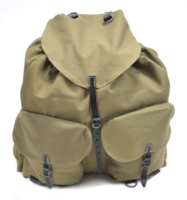 German WW2 1941 Rucksack w/Leather Straps Field Green - Hero Outdoors