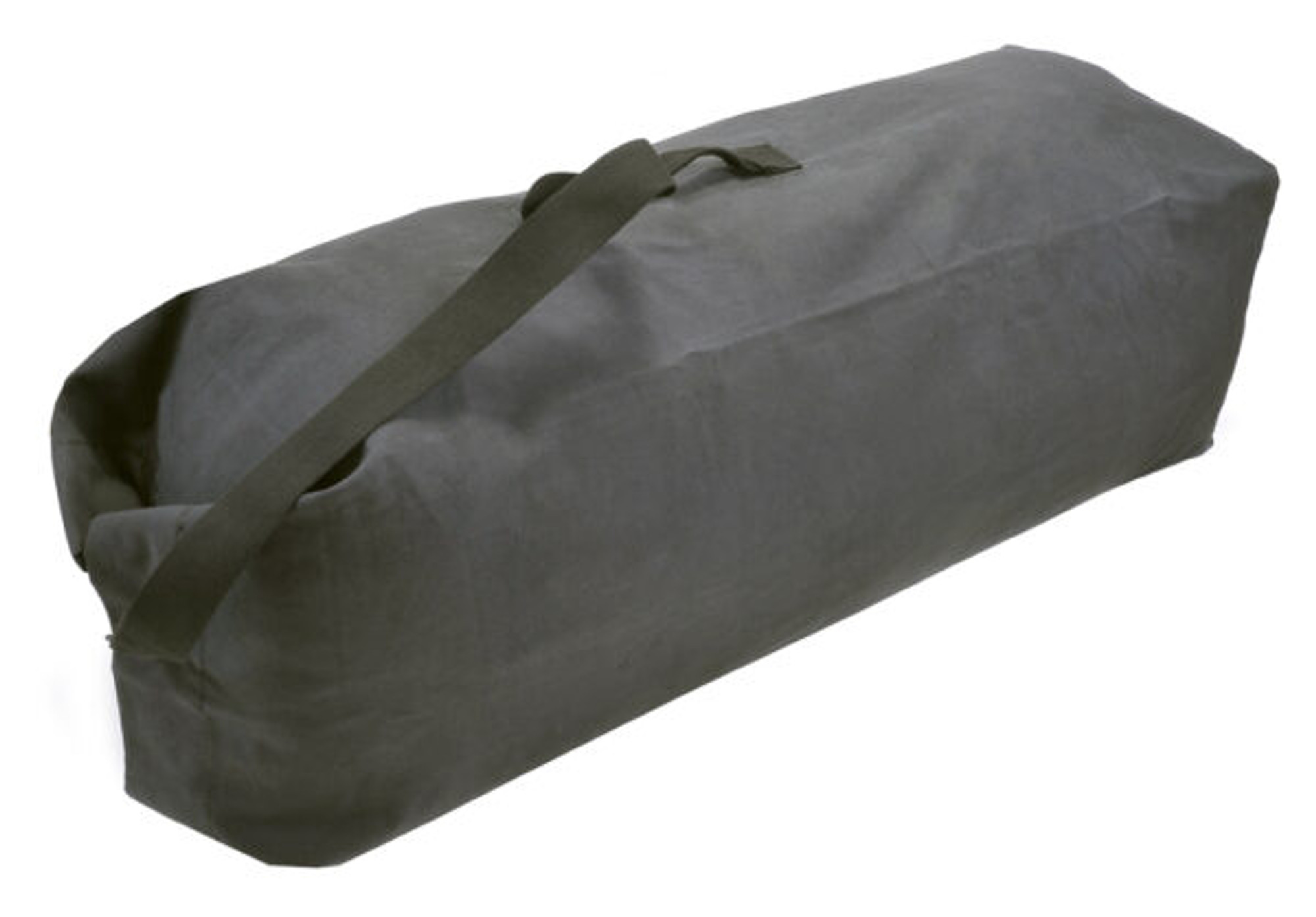 Large Black Cotton Webbing Duffel Bag