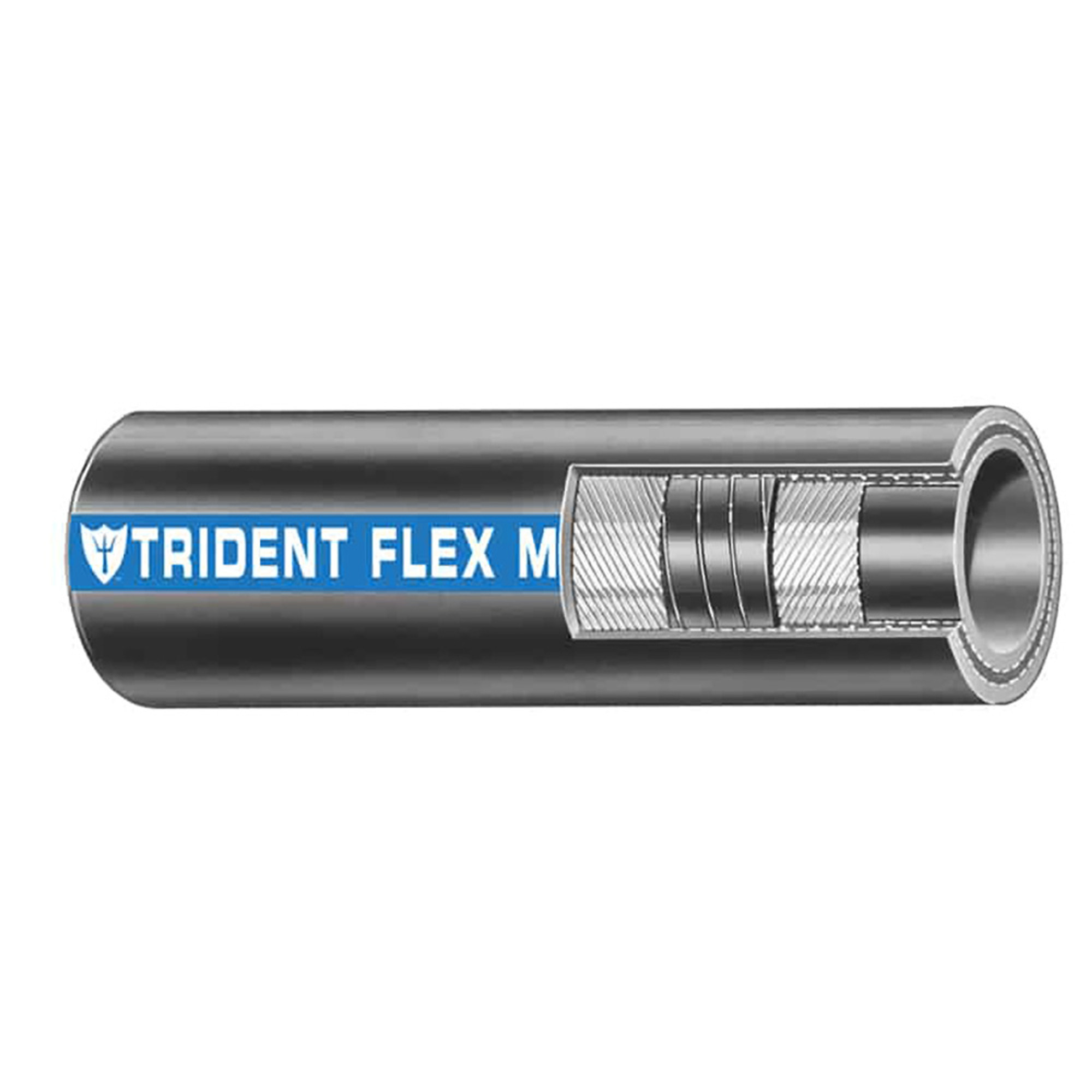 Trident Marine 1" x 50' Coil - Flex Marine Wet Exhaust & Water Hose - Black