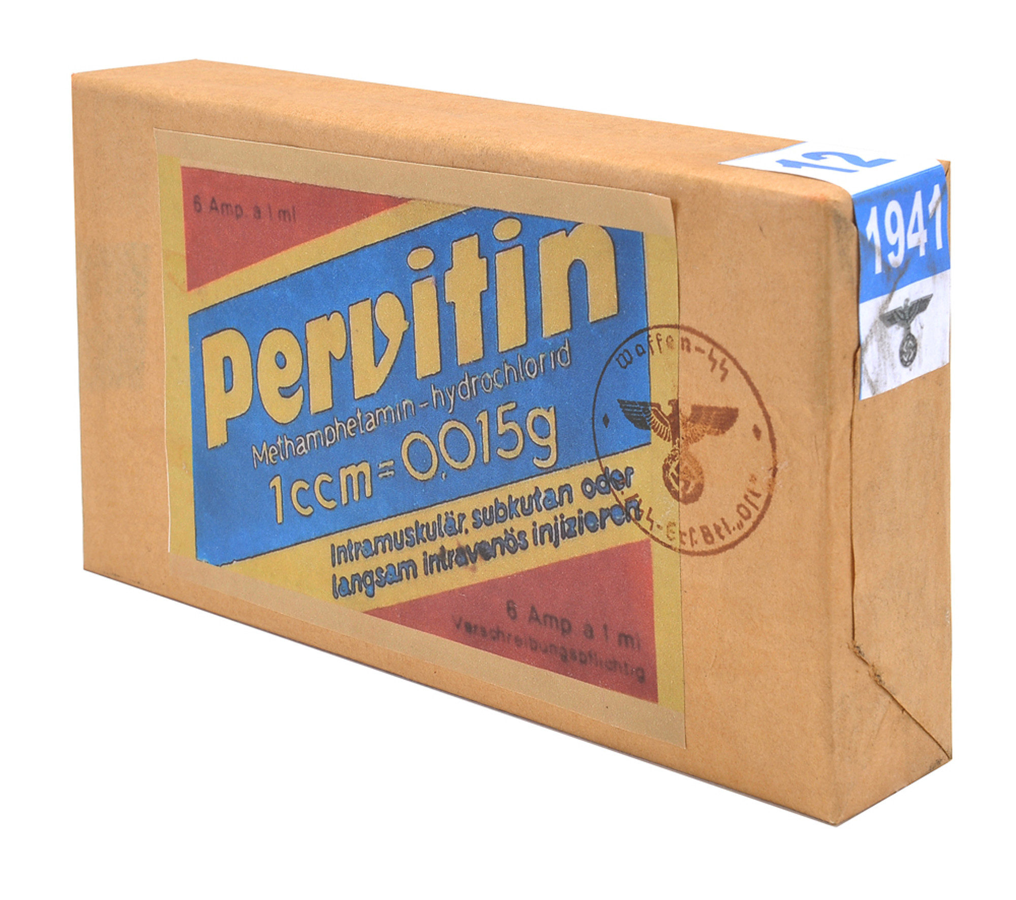 German WW2 Pervitin Tablet Box Dated 1941