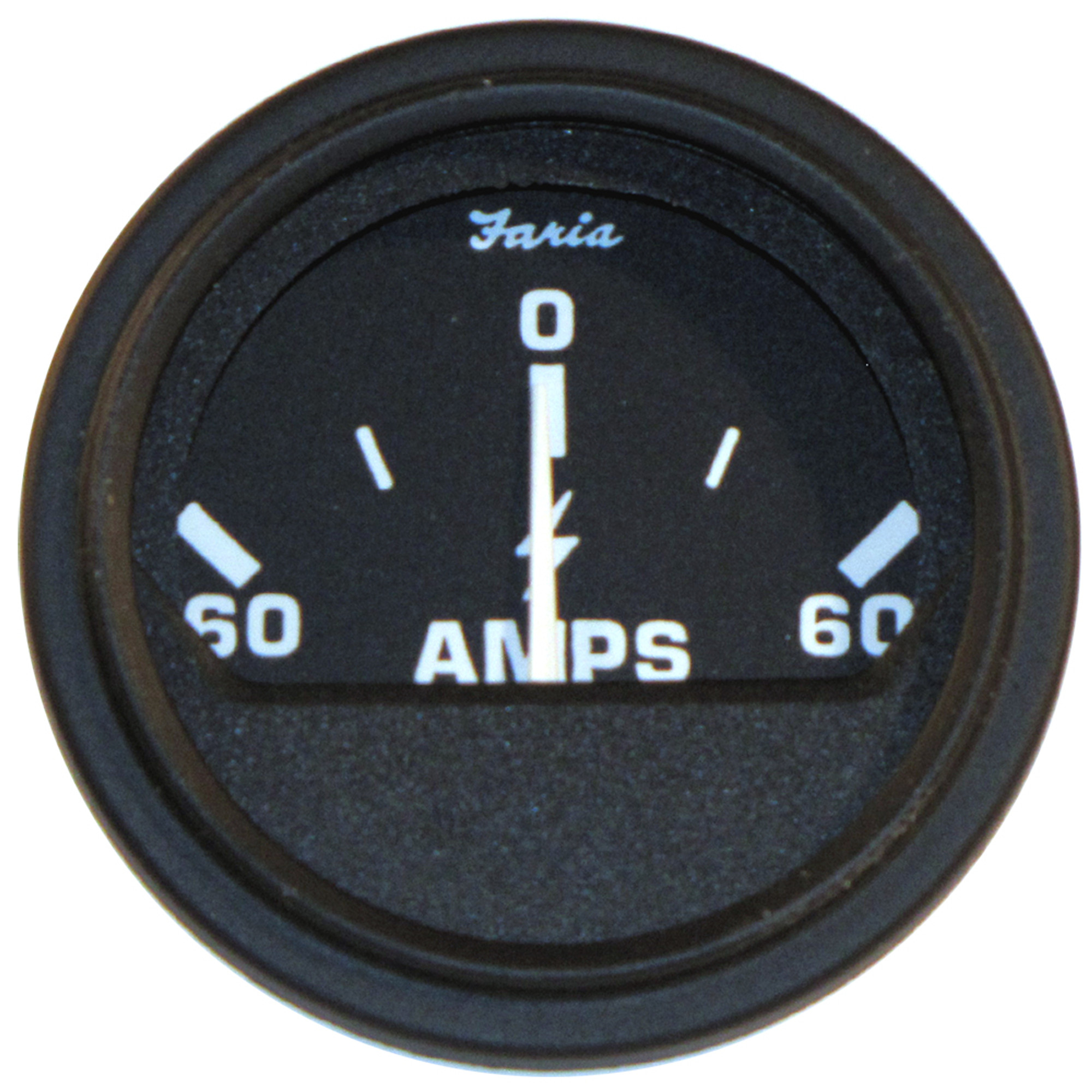 Faria 2" Heavy-Duty Ammeter (60-0-60) - Black