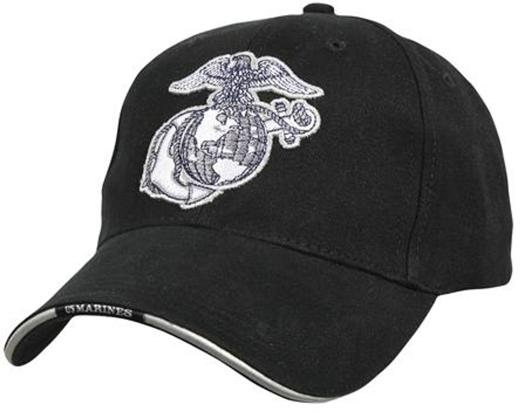 Rothco Deluxe Eagle, Globe & Anchor Low Profile Cap - Black