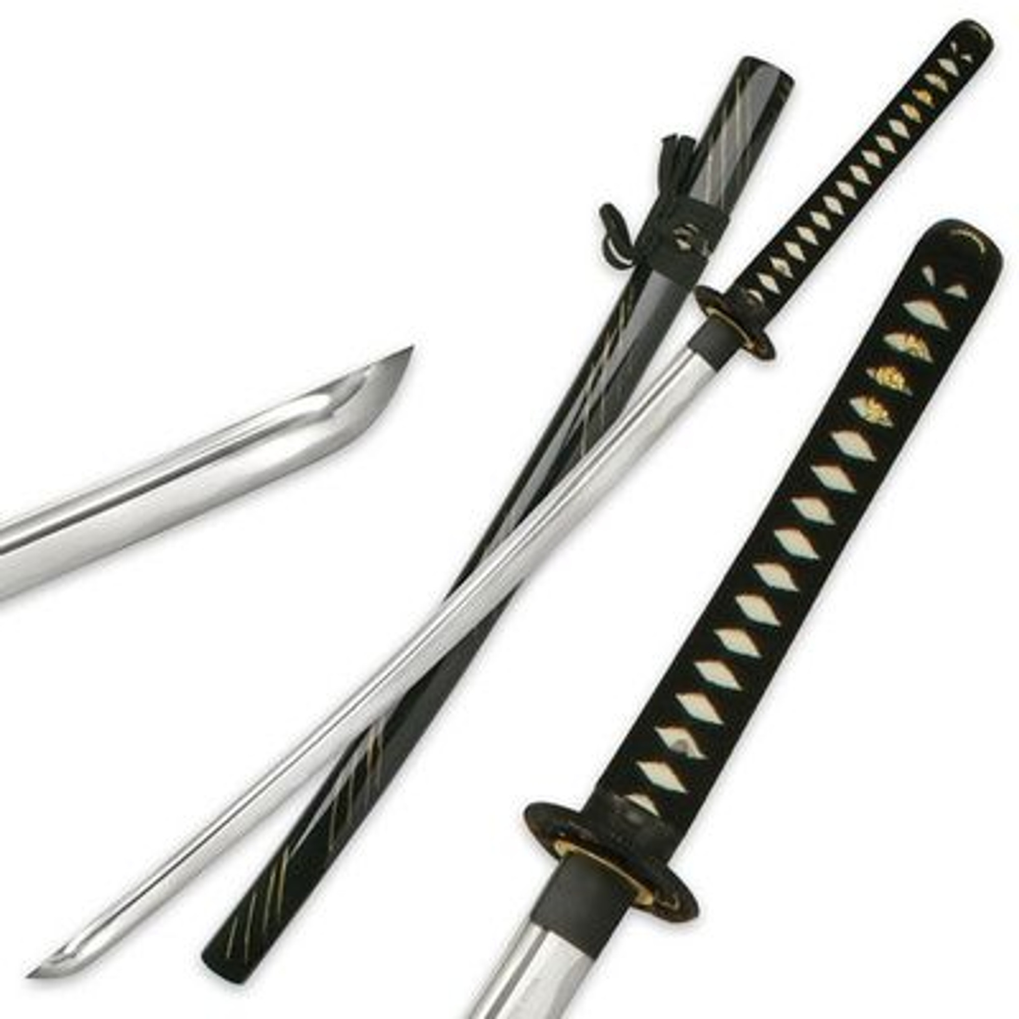 Ten Ryu Hand Forged Carbon Steel Samurai Katana - Black