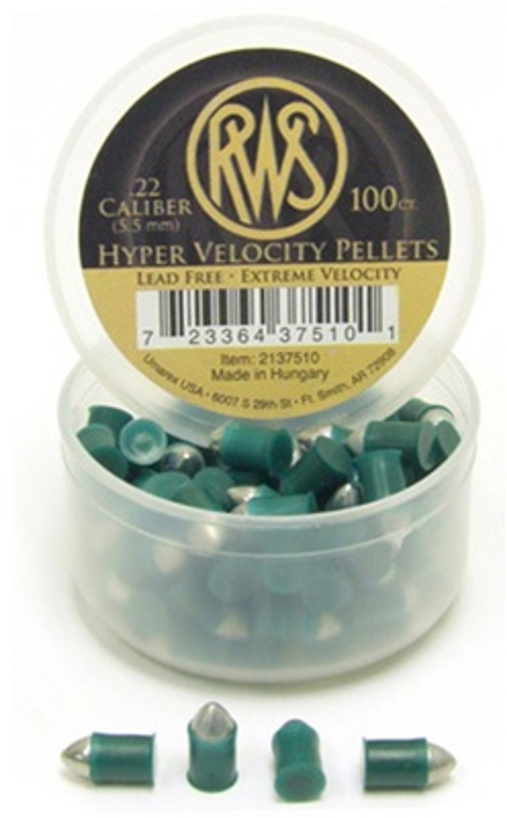 RWS Hypervelocity Pellets 0.22 cal - 100 Count