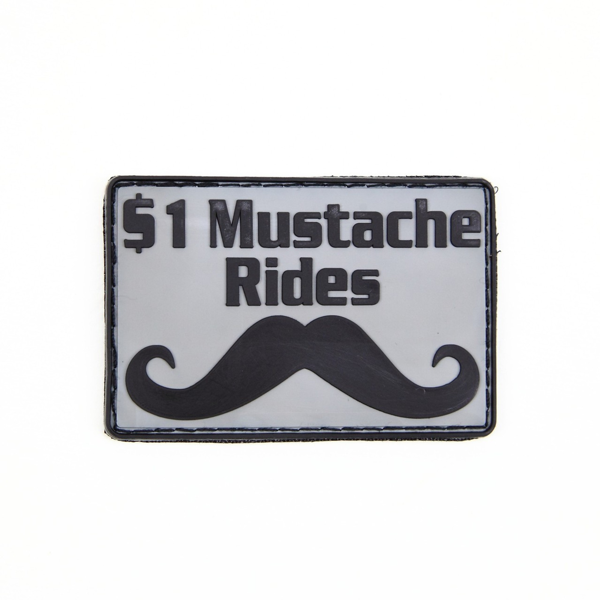 $1 Mustache Rides - Grey - Morale Patch