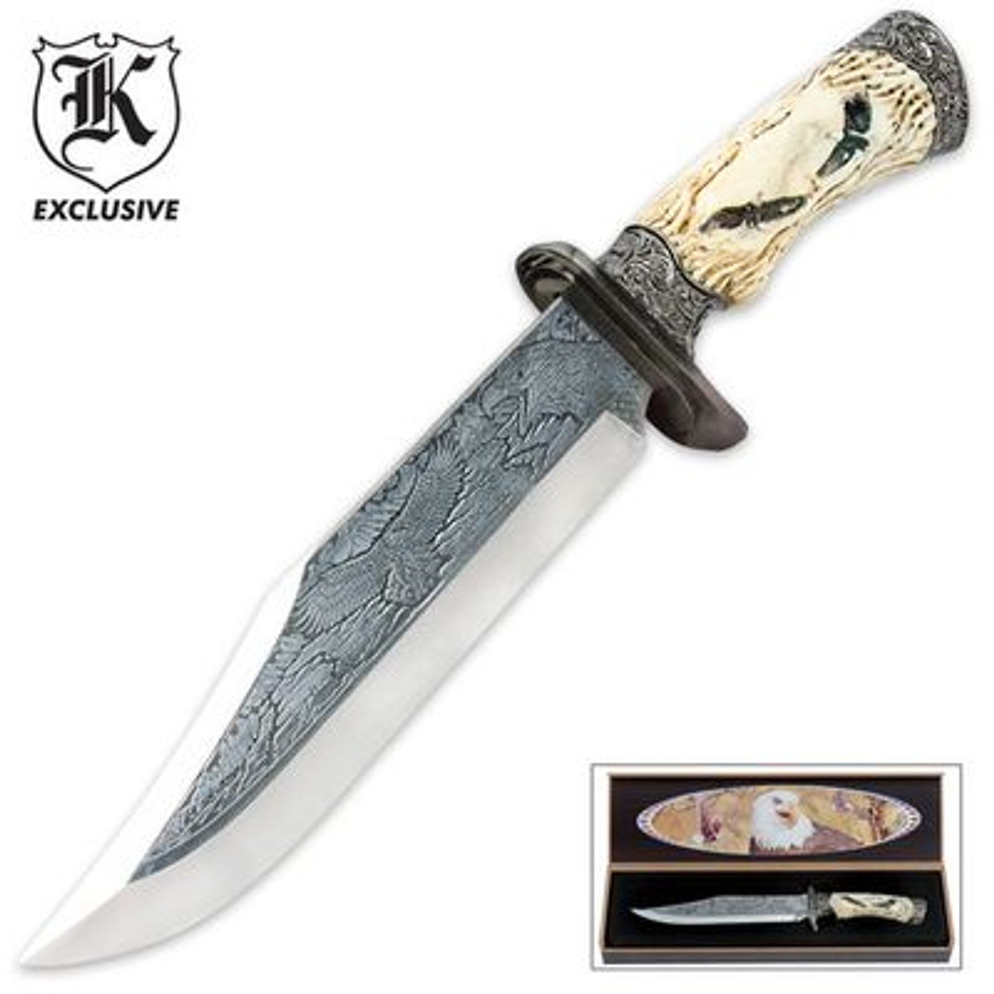 Soaring Eagle Fixed Blade Knife w/Display Box