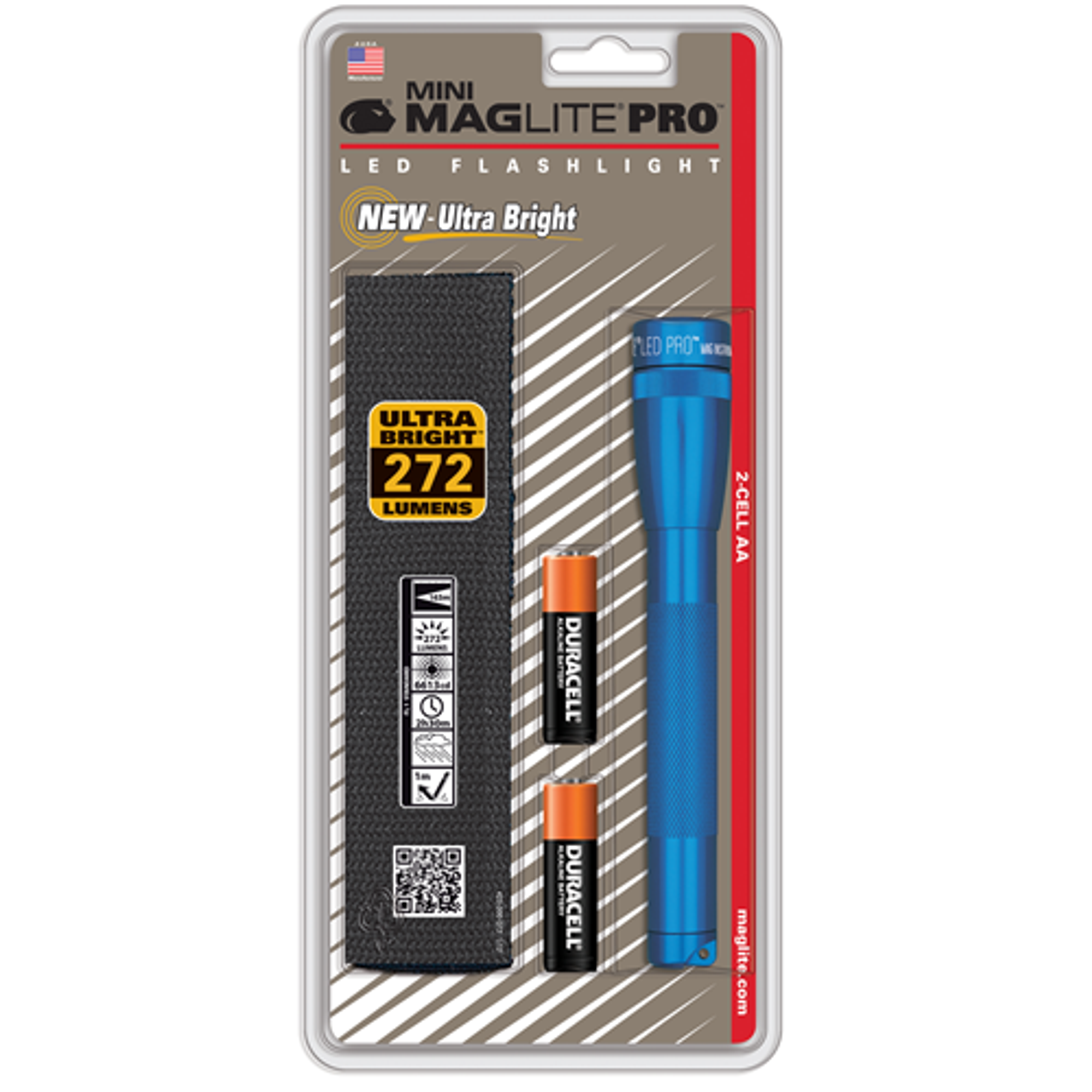 Sp2p Mini Maglite Pro 2 Aa-cell Led Flashlight W/ Holster - KRSP2P11H