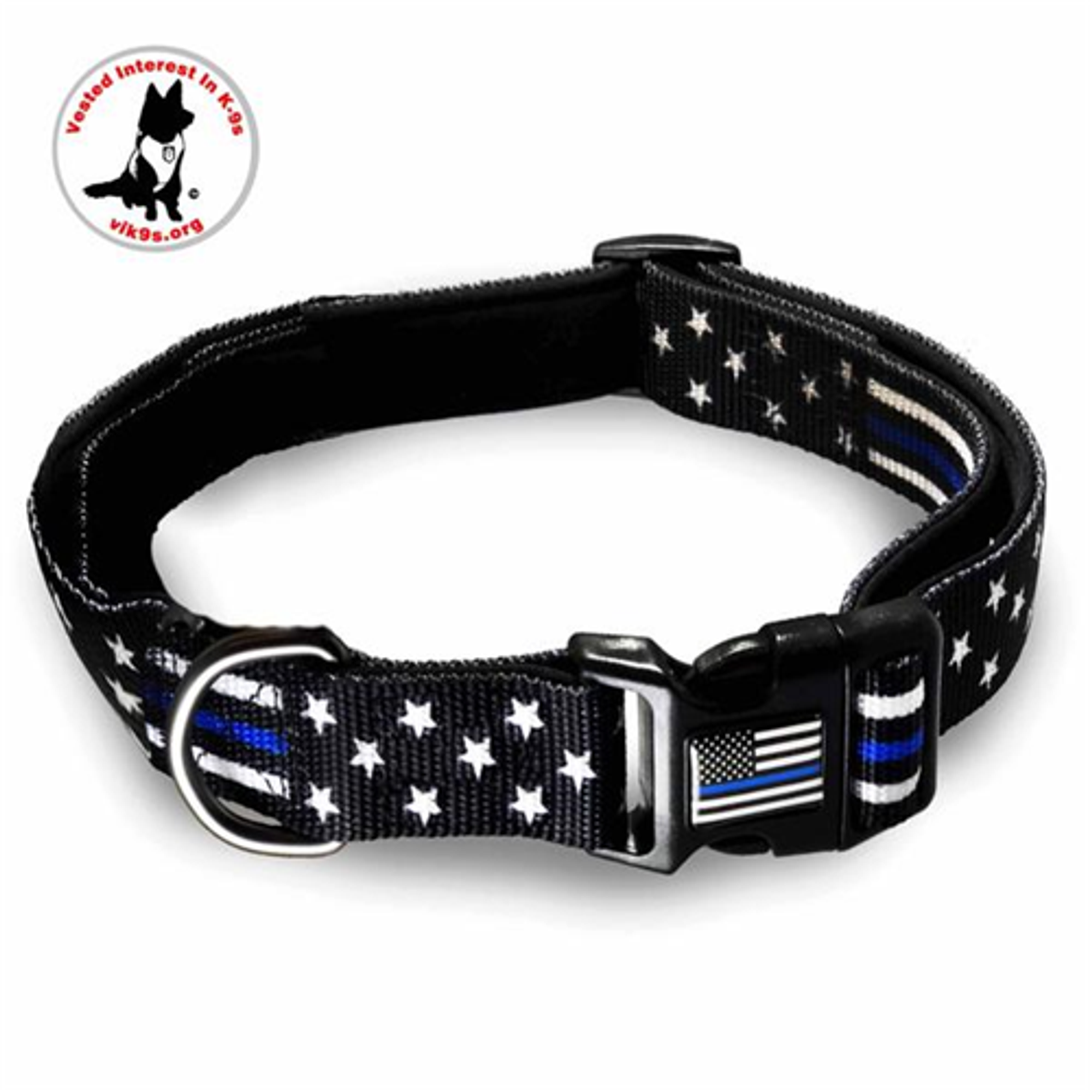Thin Blue Line Stars & Stripes Collar - KRTBL-AM-CR-SM