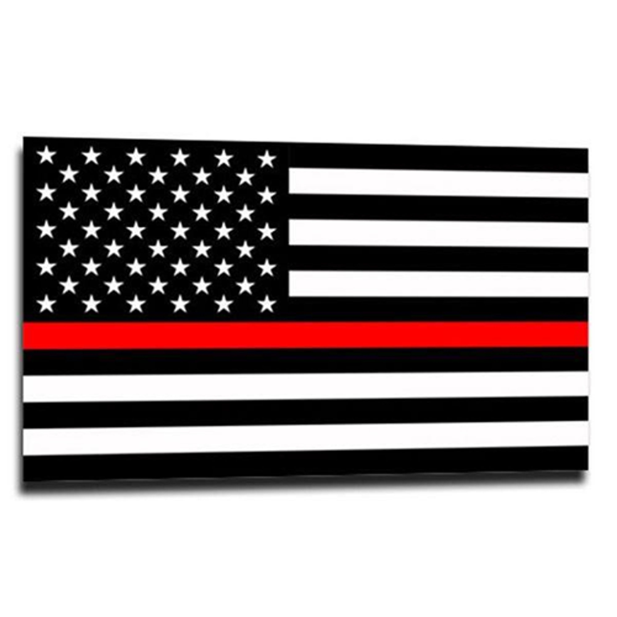 Thin Red Line American Flag Sticker, 2.5 X 4.5 Inches