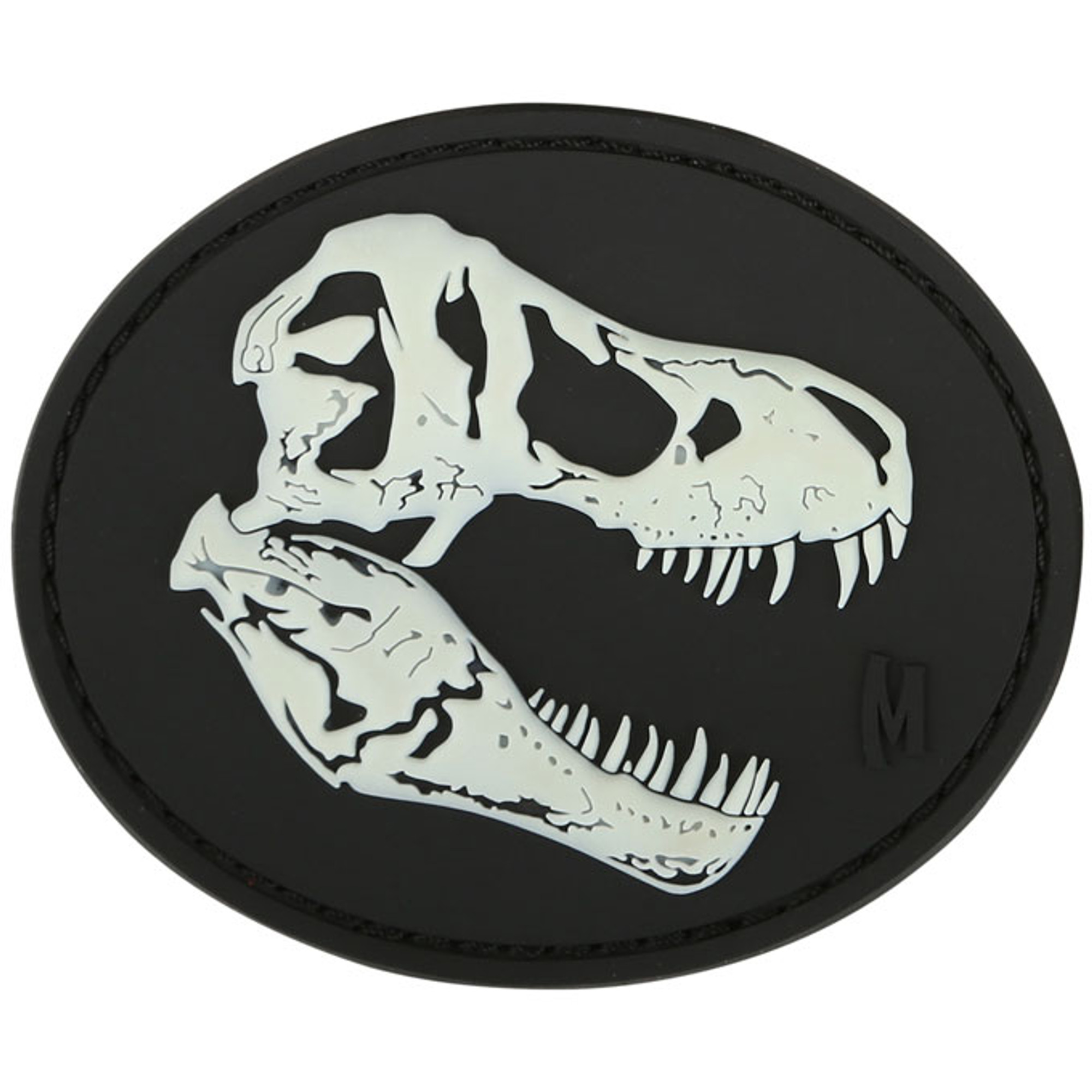 T-Rex Skull PVC - Morale Patch - Glow In The Dark