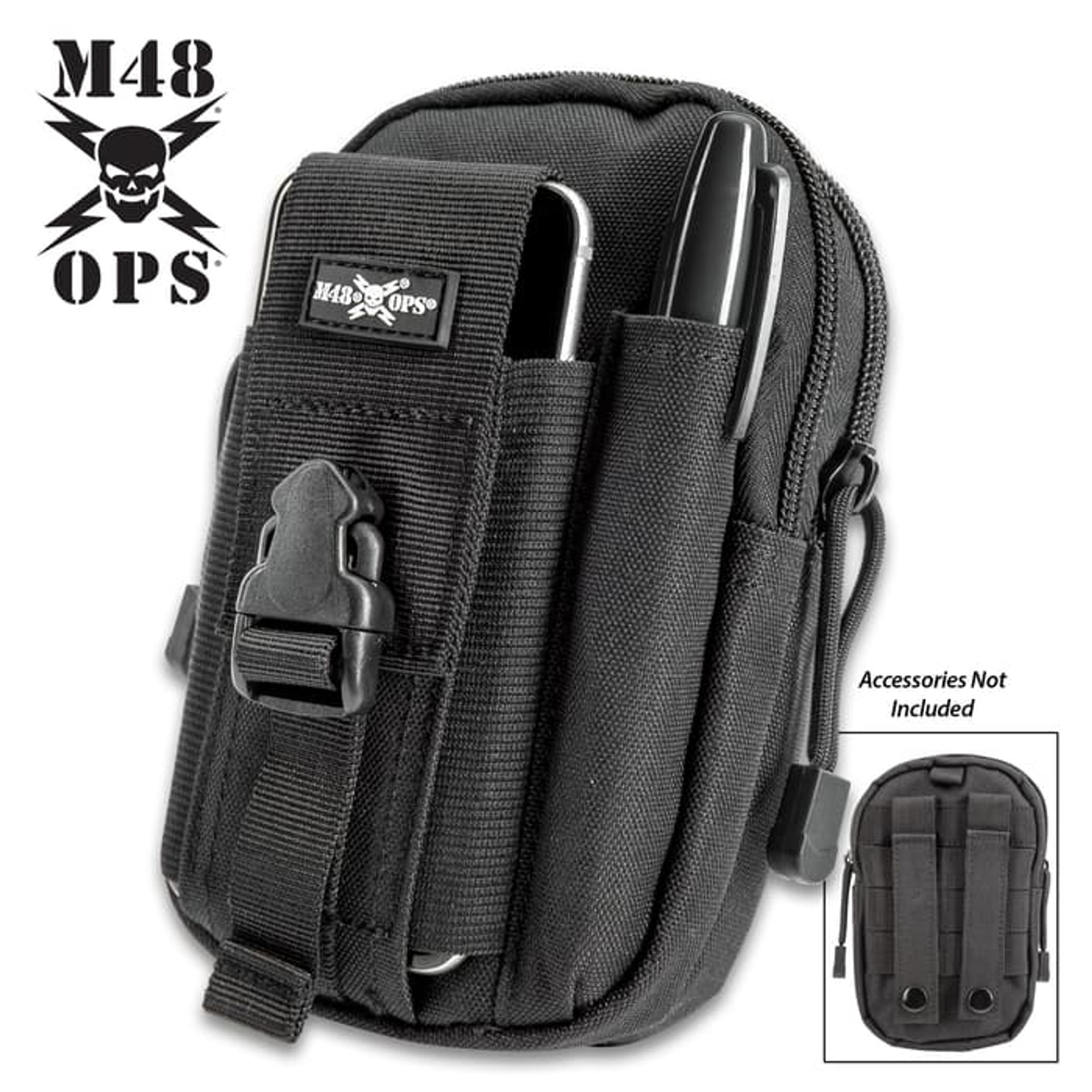 M48 Black Tactical Waist Bag With Phone Case 