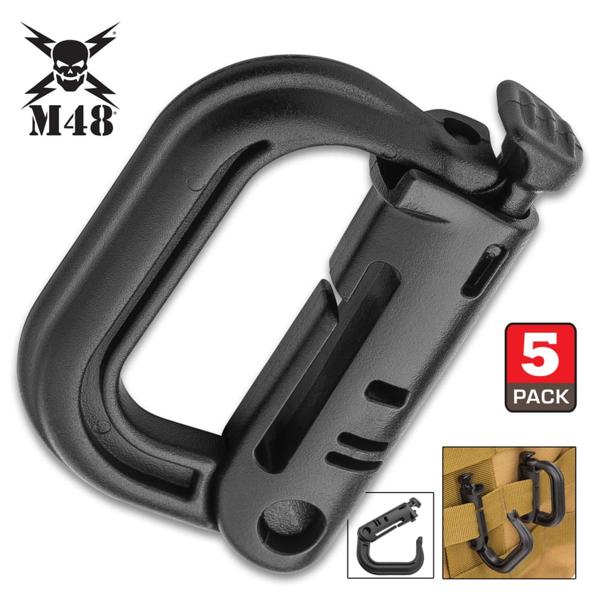 M48 Backpack Webbing D-Ring Carabiner