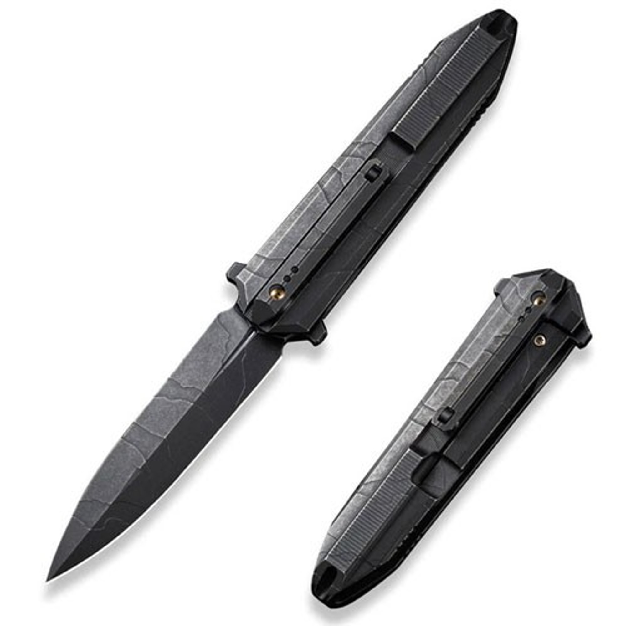 We Knife Diatomic Framelock Black SW