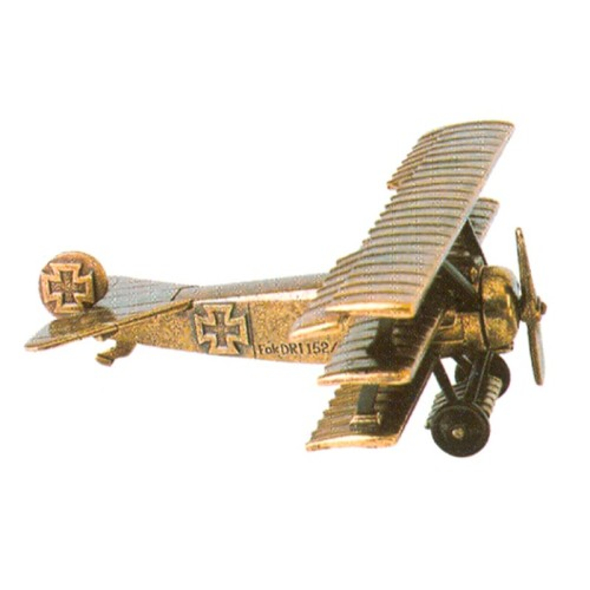 Denix WWI Mini German Fokker Plane Dr.1 Bronze 