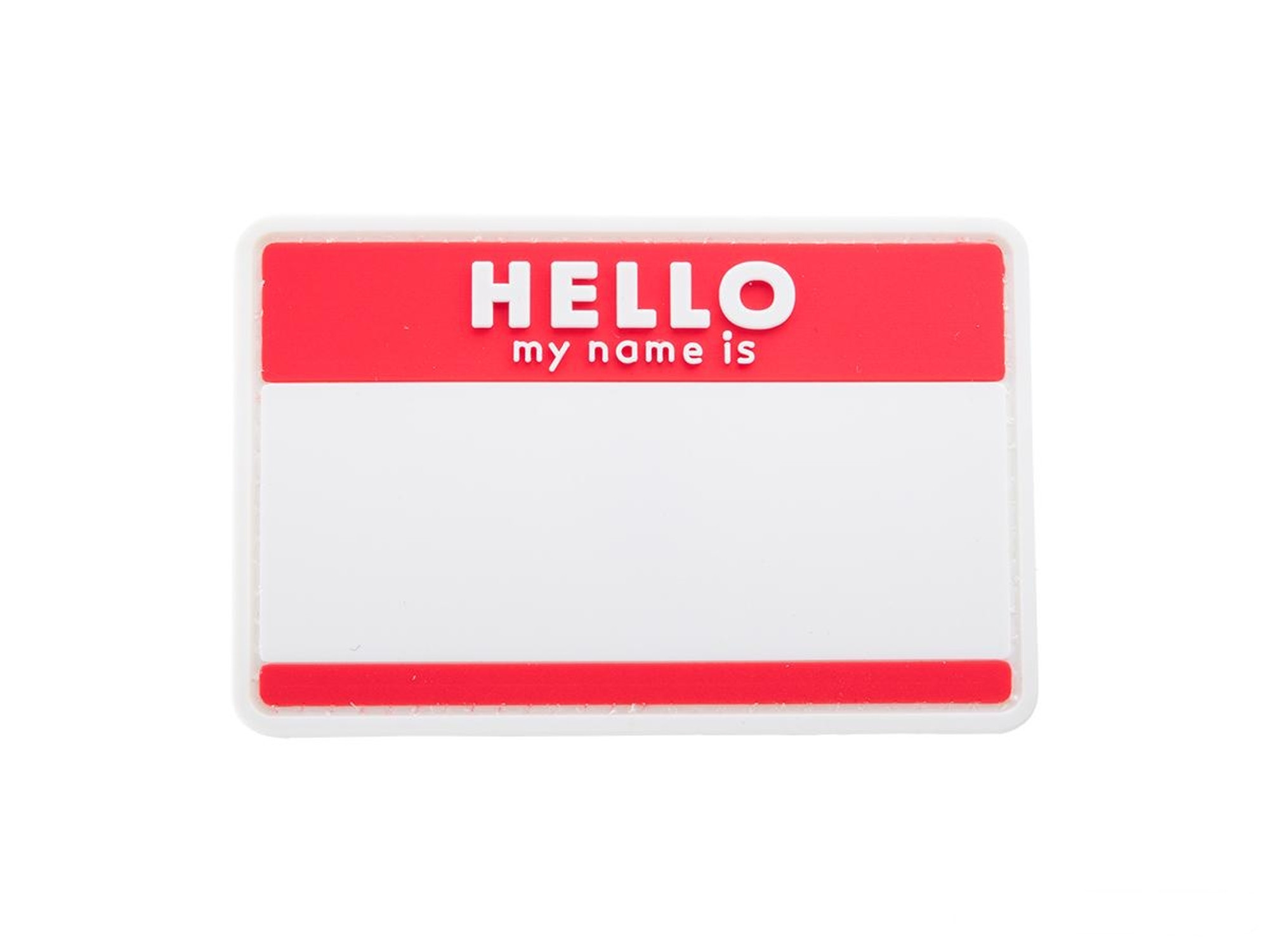 "Hello, My Name Is" PVC Morale Patch
