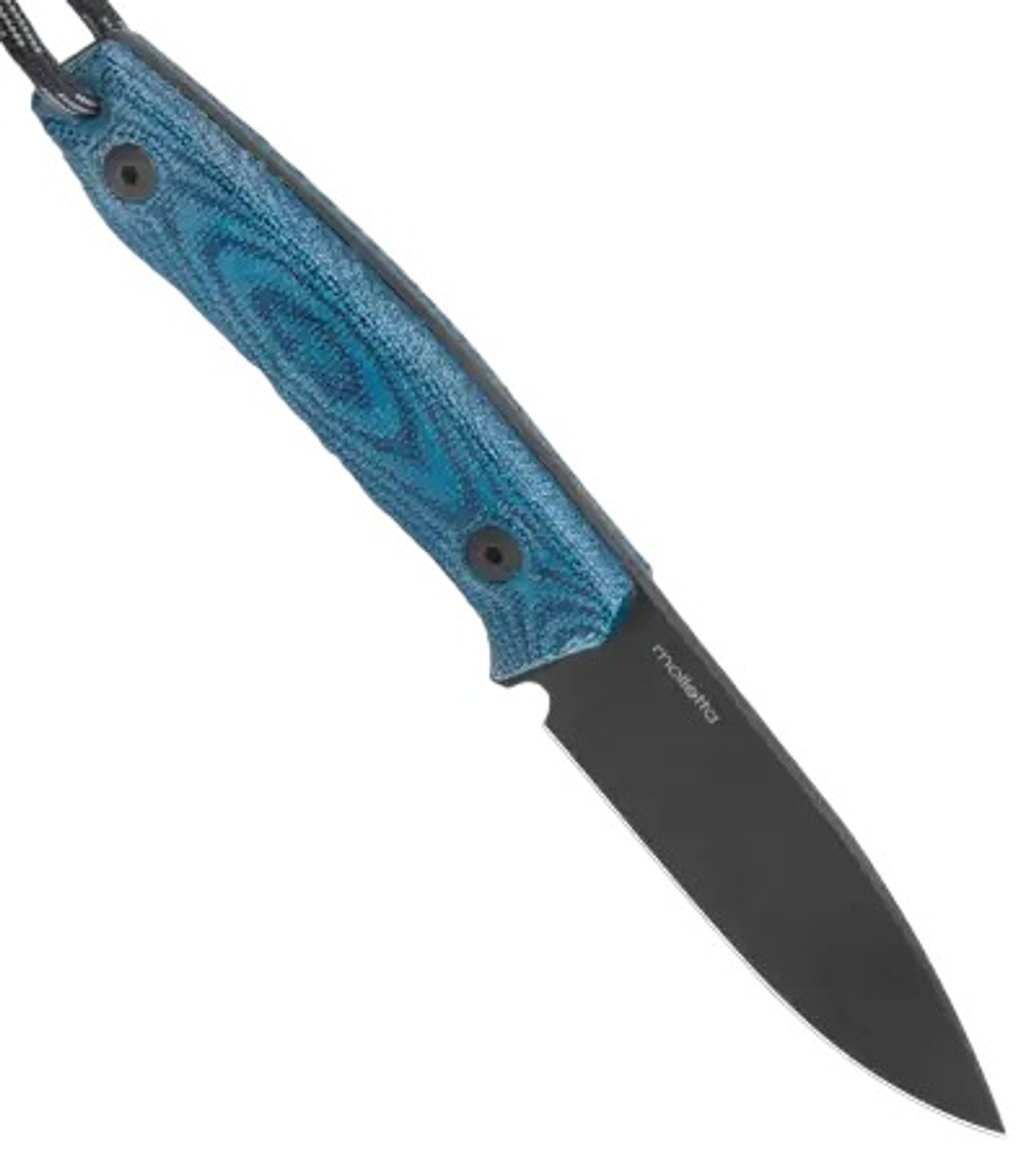 LionSteel M1 Molletta Fixed Blade Knife Blue Canvas Micarta 