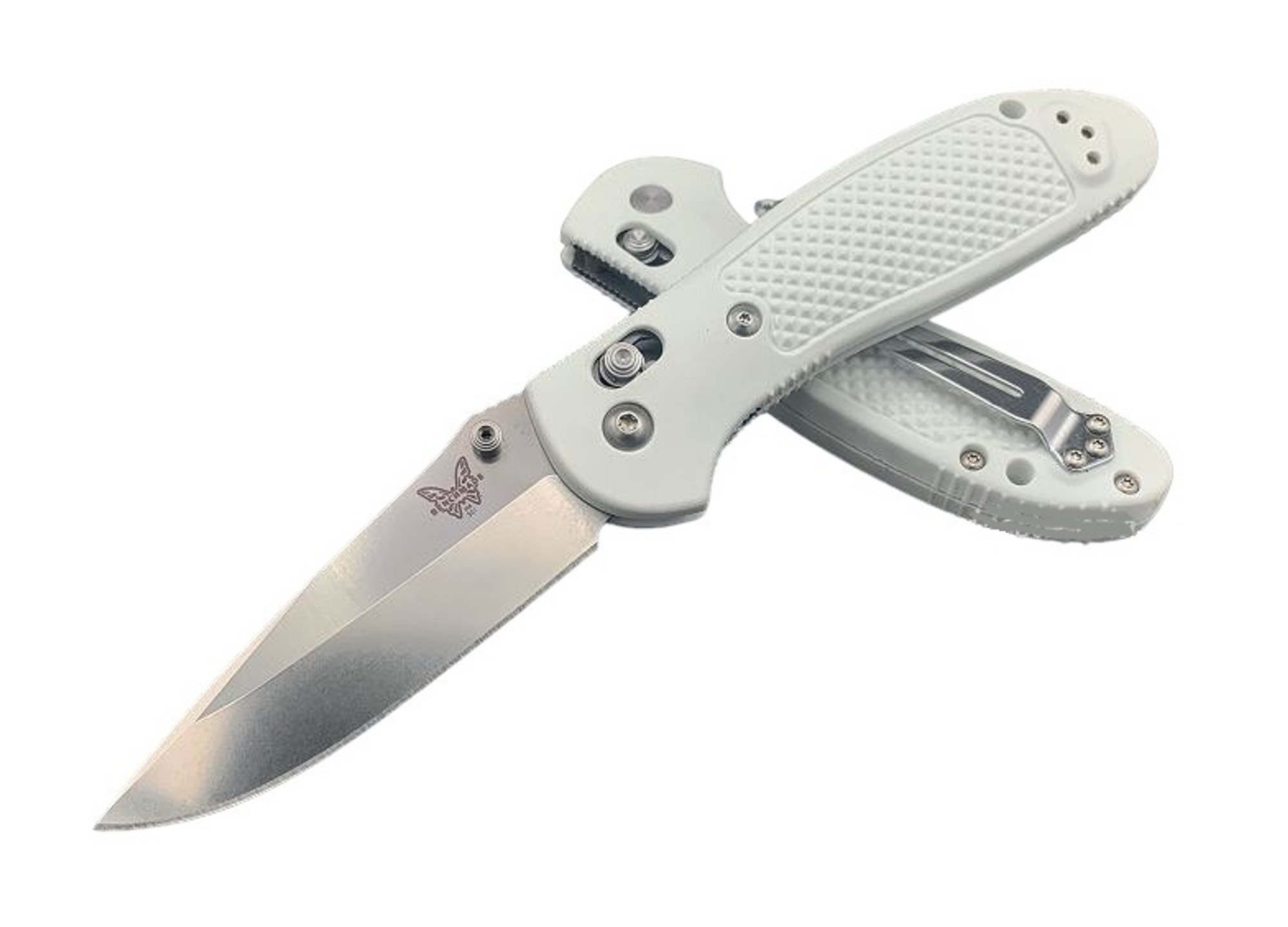 Benchmade Griptilian Pardue Folding Knife D2 Steel White Handle