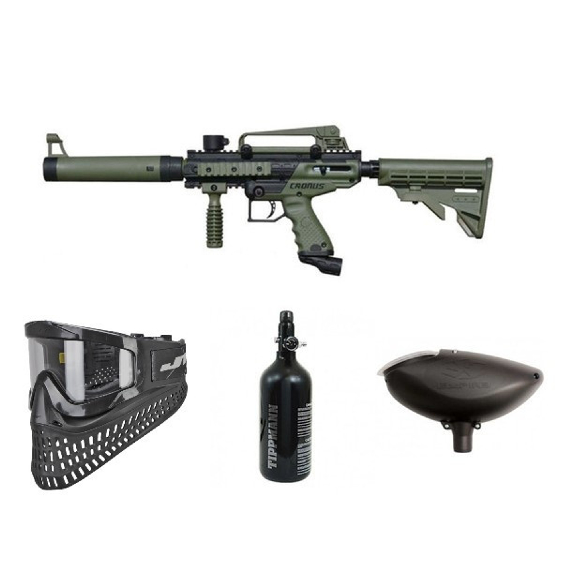 Cronus Tactical Olive Advanced Plus Paintball Gun Package