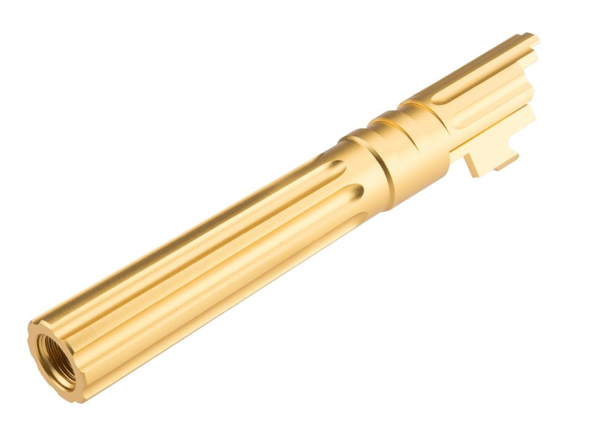 EDGE Airsoft "WARP" Aluminum Fixed Outer Barrel for 1911 / Hi-CAPA Gas Blowback Airsoft Pistols (Color: Gold)