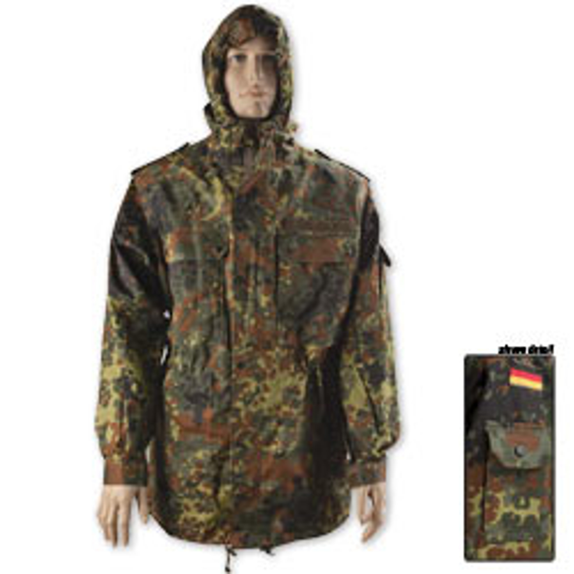 German Military Issue Original Flecktarn Camo Parka - Hero Outdoors