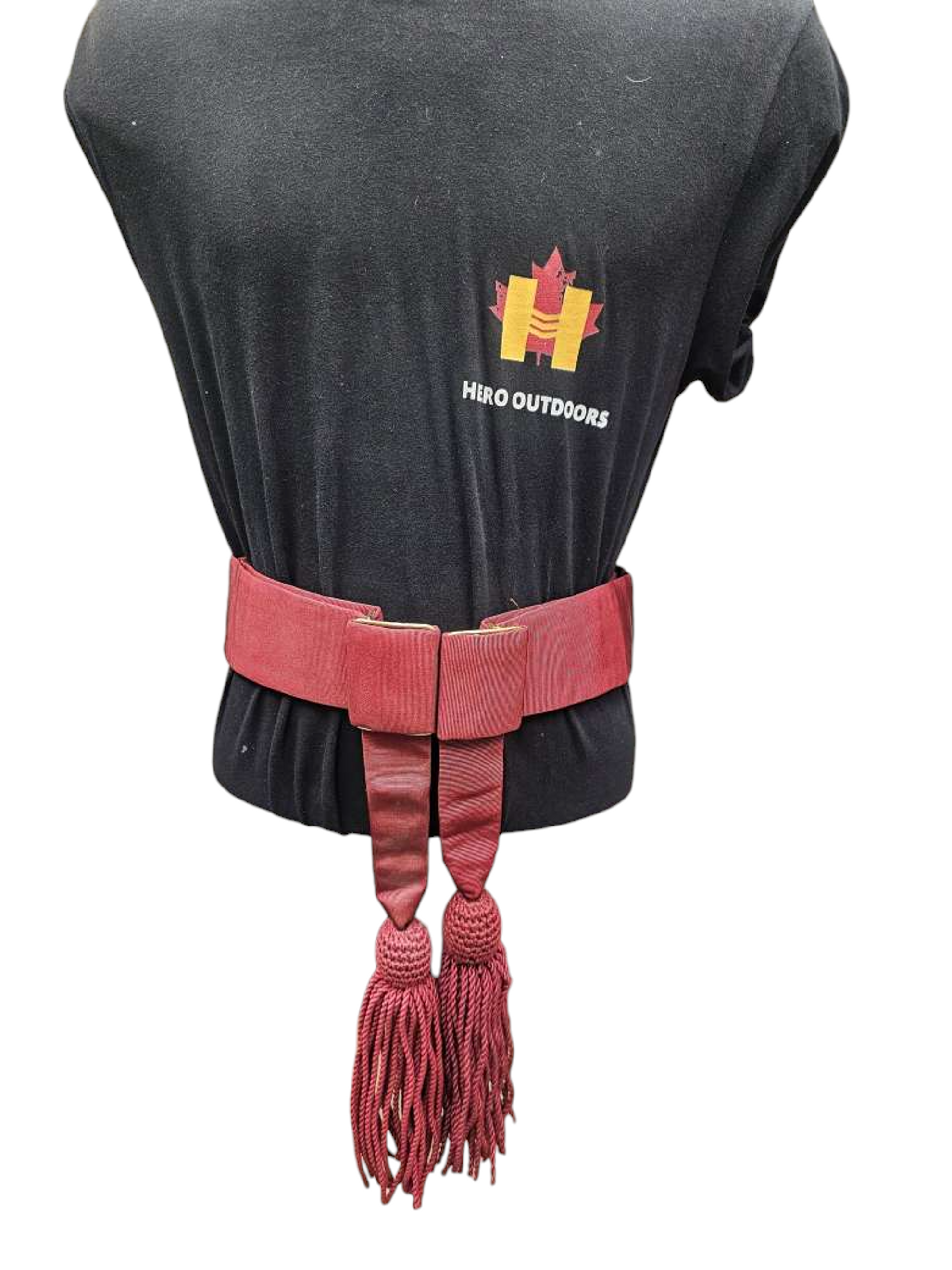 Canadian Armed Forces Red Ceremonial Waist Sash - Complete