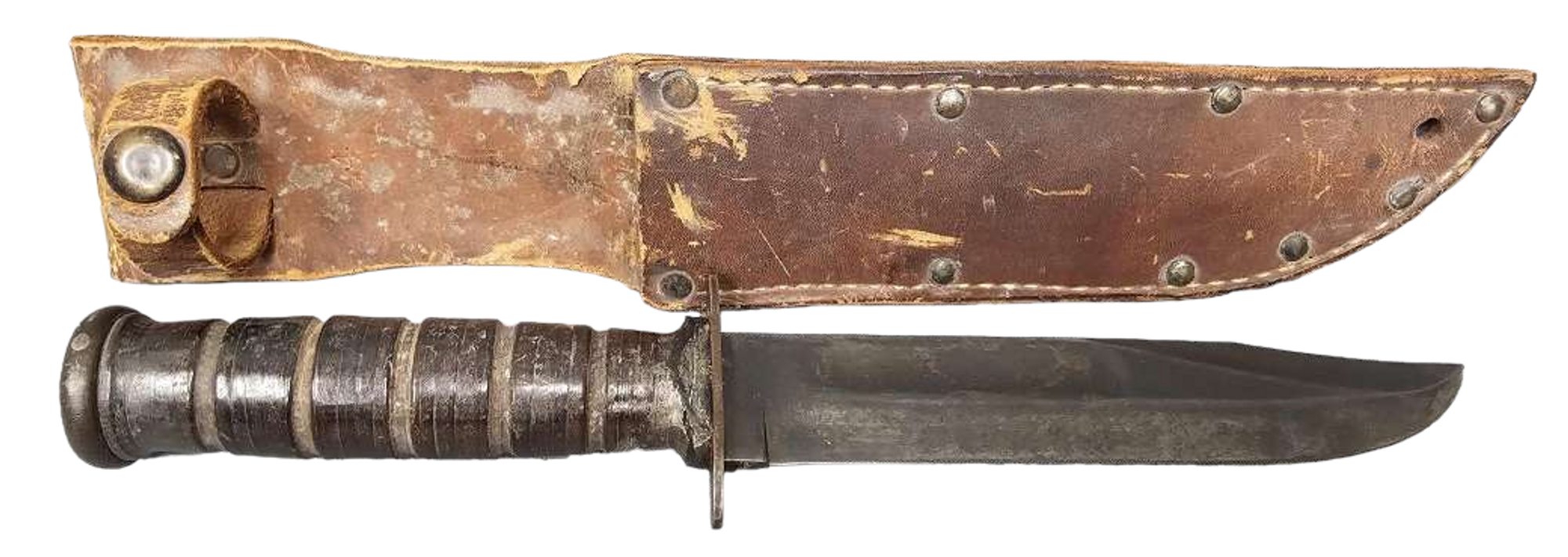 WW2 U.S. Armed Forces Camillus U.S.M.C MK2 Combat Knife w/ Scabbard