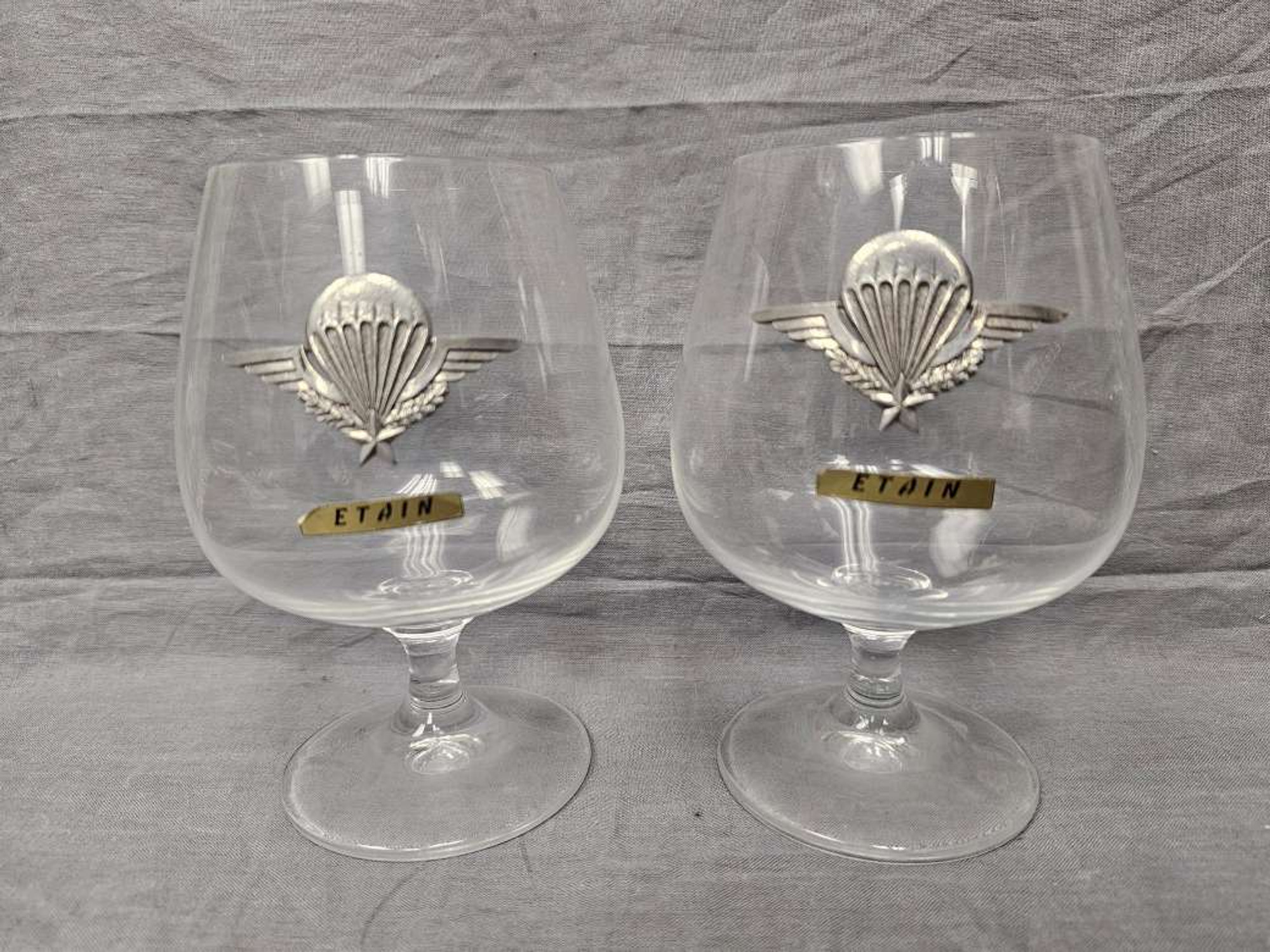 French Armed Forces Parachute Regiment Cognac Glasses