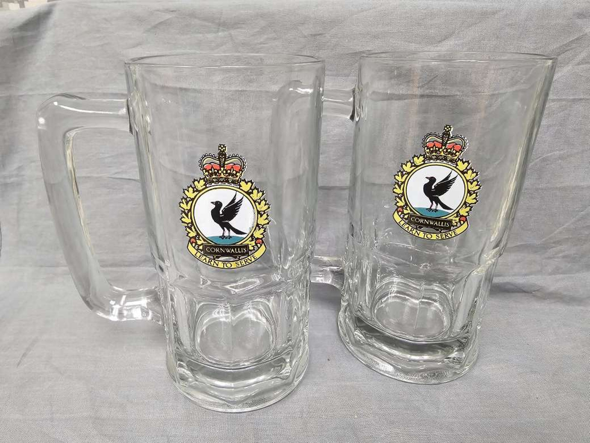 Canadian Armed Forces HMCS Cornwallis Beer Mug - Pair