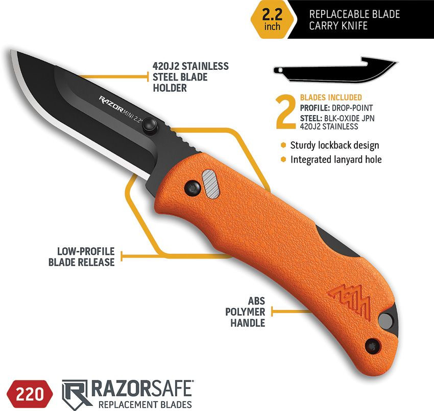 Razor Mini Lockback Orange