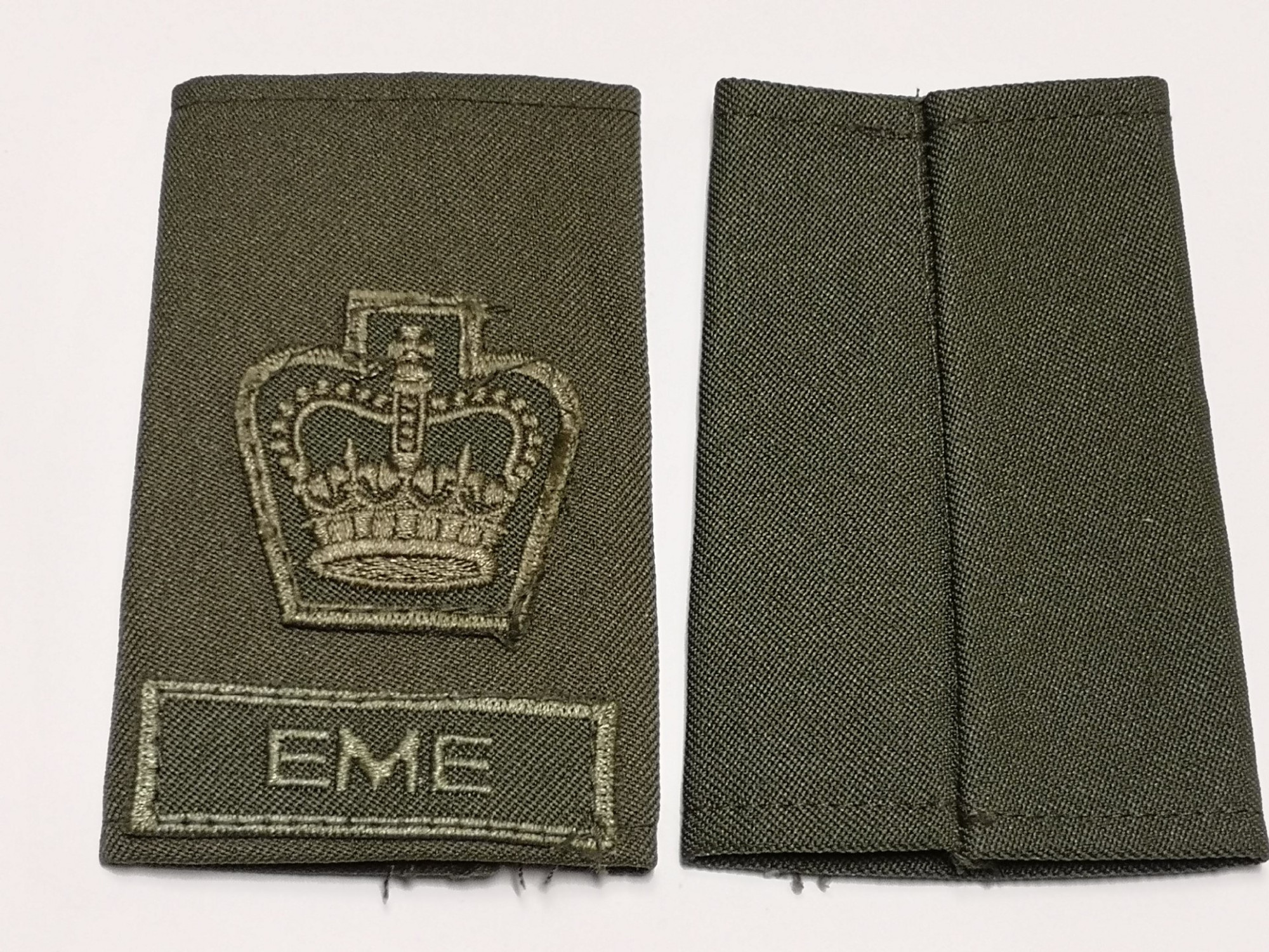 Canadian Armed Forces Green Rank Epaulets EME - Warrant Officer