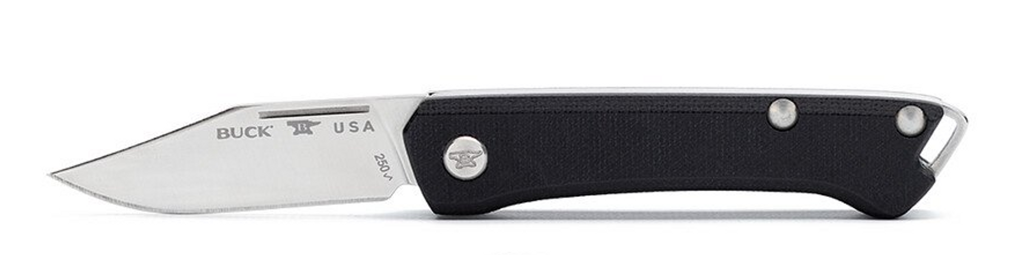 Buck Saunter Slipjoint Folding Knife 154CM Clip Point Micarta Black