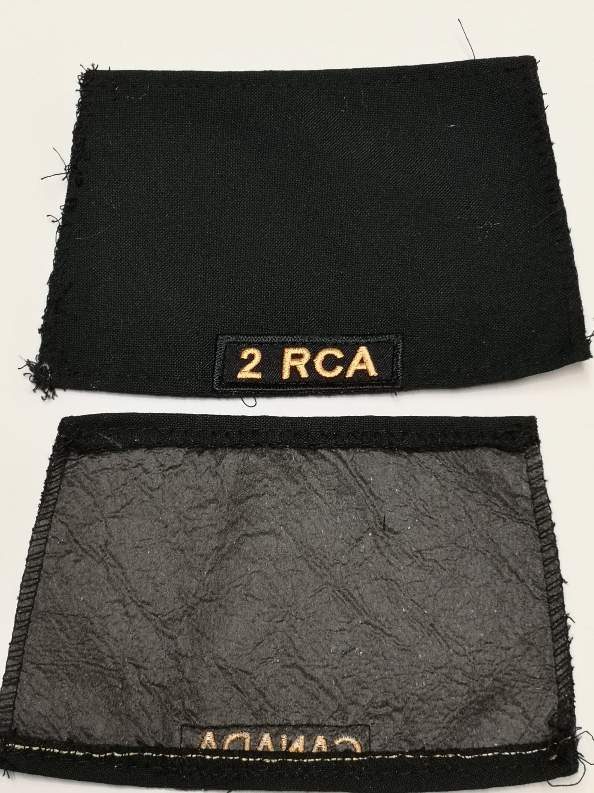 Canadian Armed Forces Dark Green Rank Epaulets Unsewn 2 RCA - Private (Basic)
