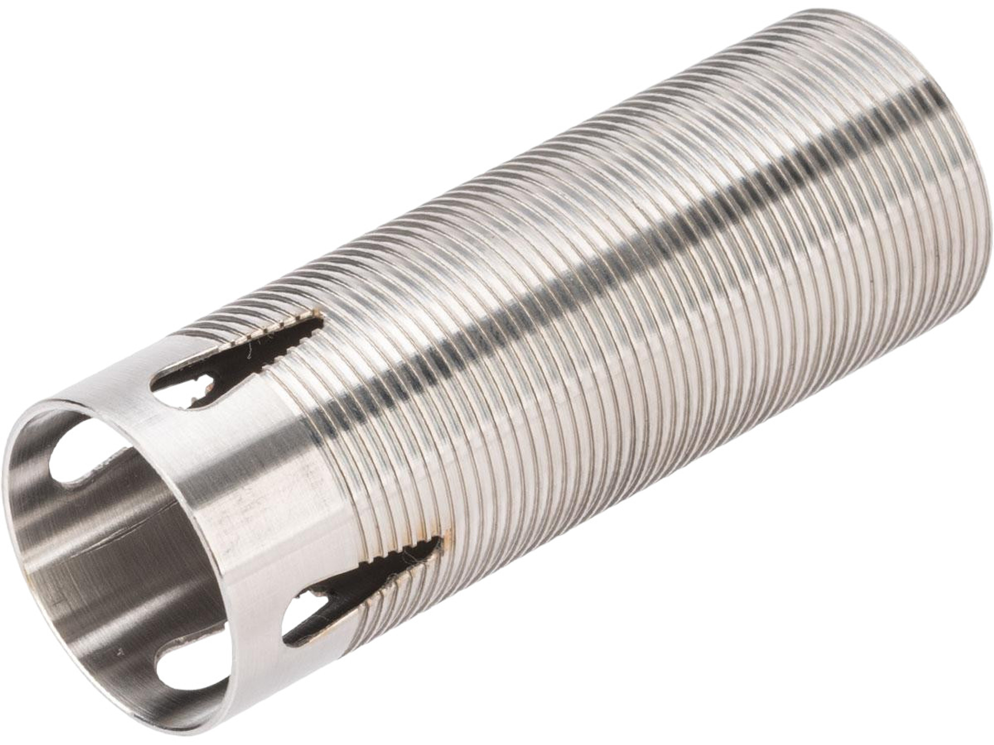 Angel Custom CNC Advanced Stainless Ribbed Airsoft AEG Cylinder (Model: Type 2 / Teardrop)