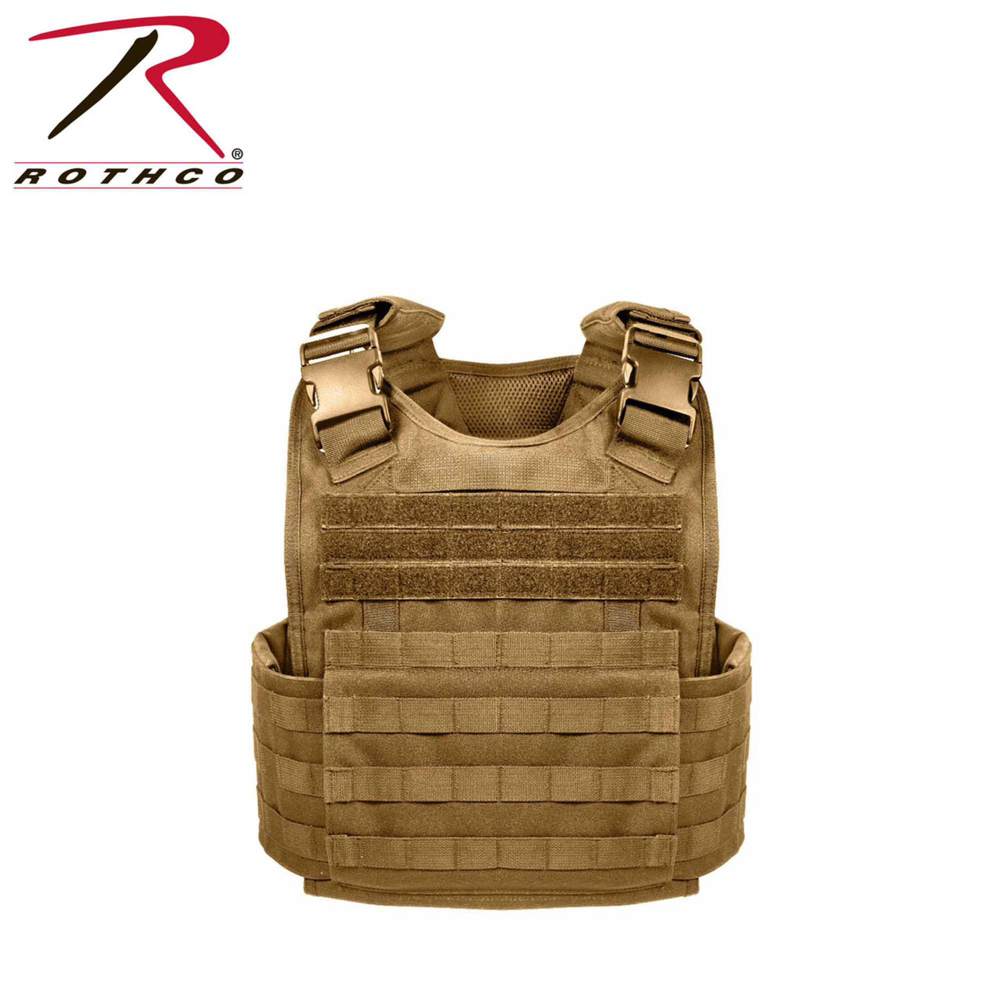 Rothco MOLLE Plate Carrier Vest - Coyote Brown