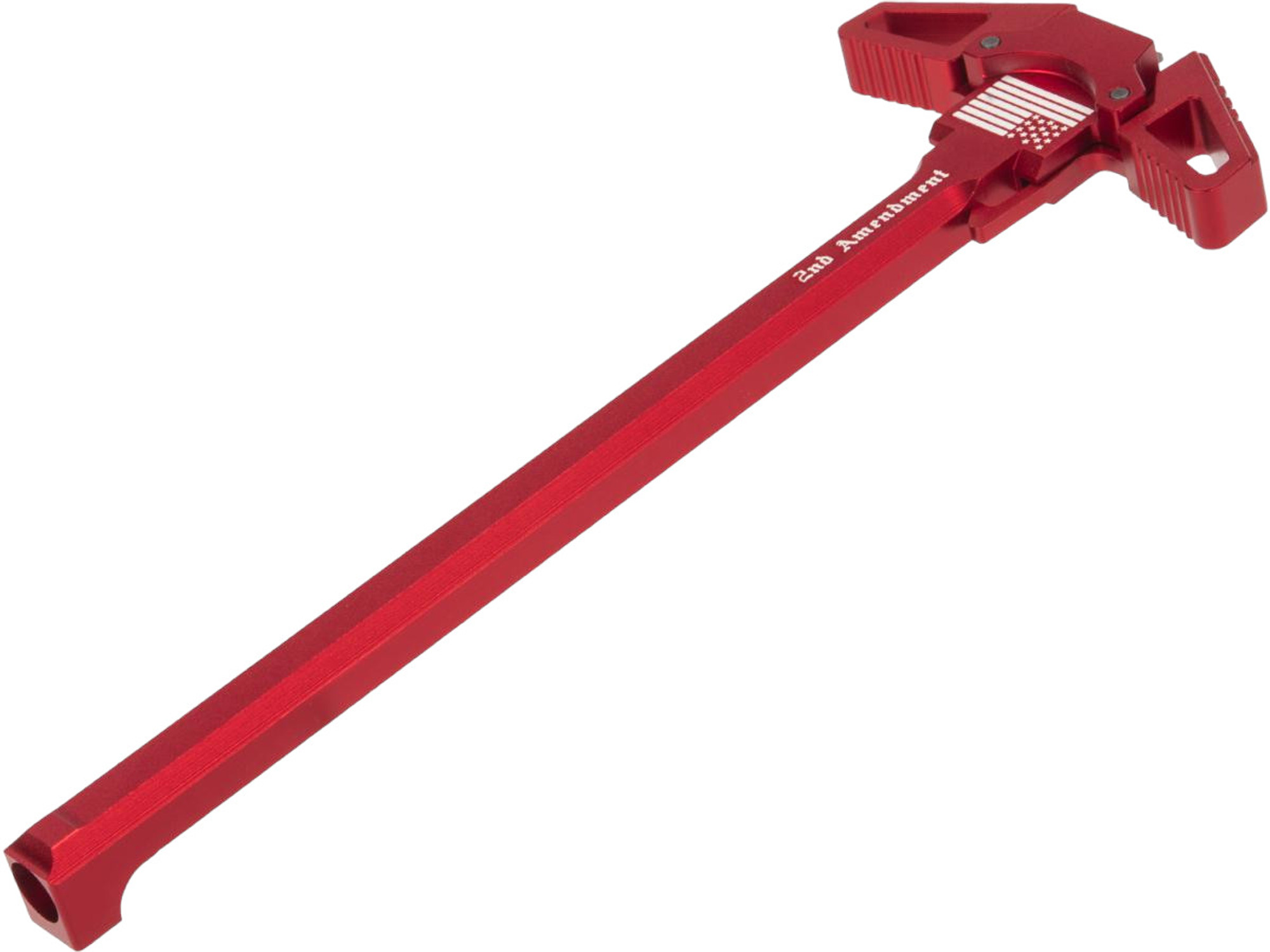 Angel Custom "Swift" Charging Handle for AR-15 M4 M16 Airsoft Gas Blowback Rifles (Model: Red / 2nd Amendment)