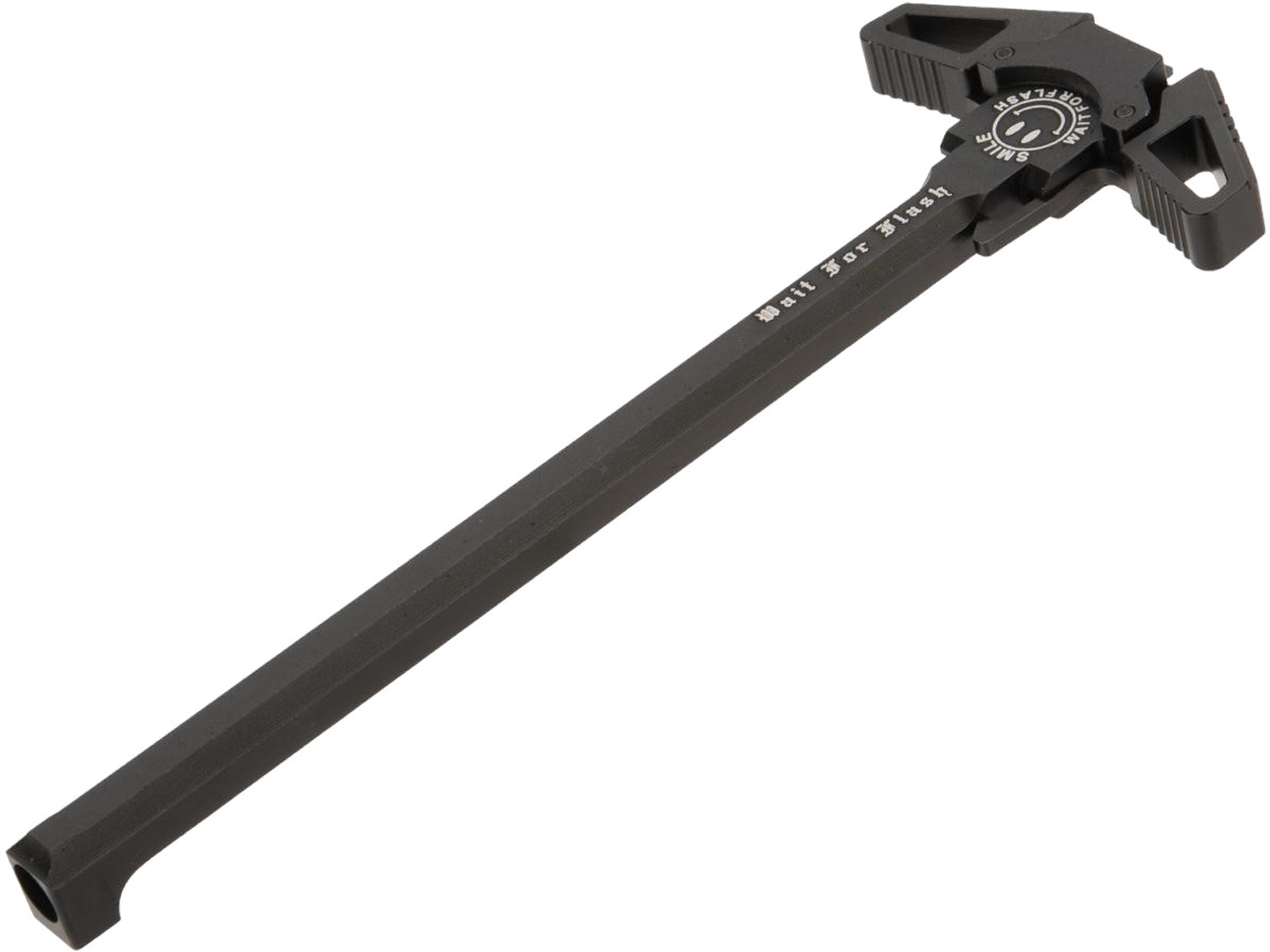 Angel Custom "Swift" Charging Handle for AR-15 M4 M16 Airsoft Gas Blowback Rifles (Model: Black / Wait for Flash)