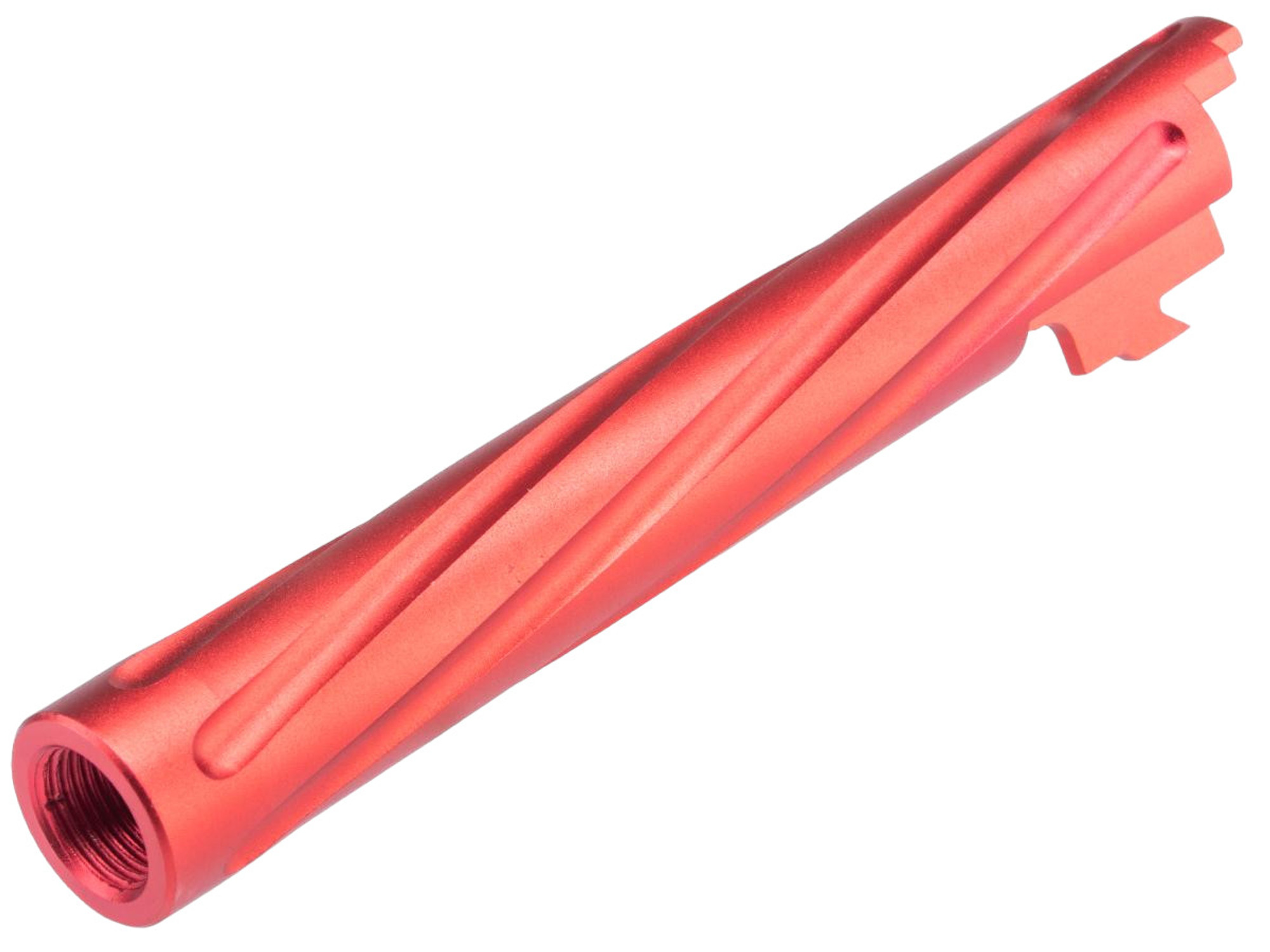 Matrix Custom Outer Barrel for Hi-CAPA 5.1 Gas Blowback Airsoft Pistols (Color: Red / Full Spiral)