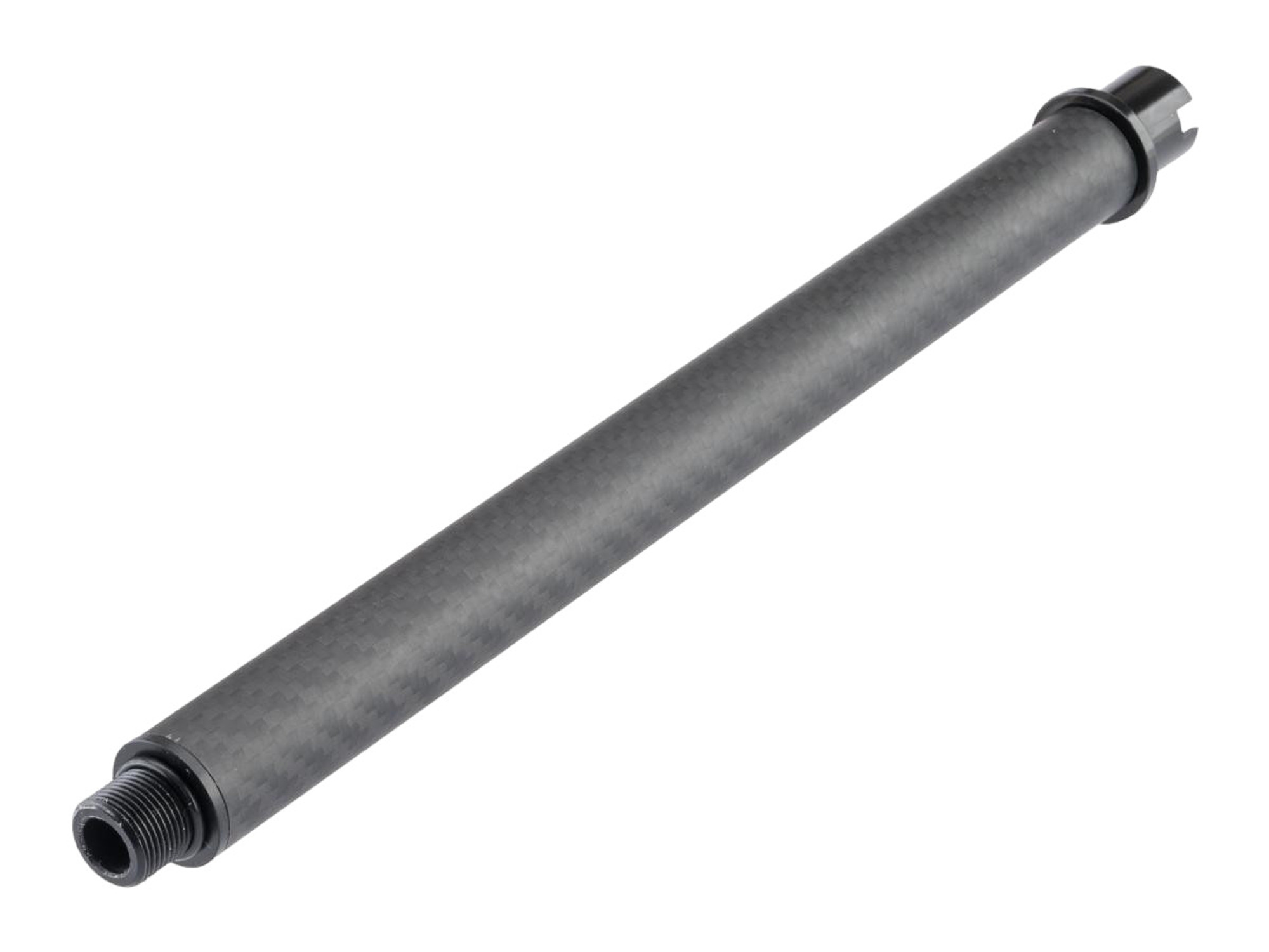 Dr. Black Carbon Fiber Outer Barrel for Tokyo Marui M4 MWS Gas Blowback Airsoft Rifles (Color: Black / 10.5")