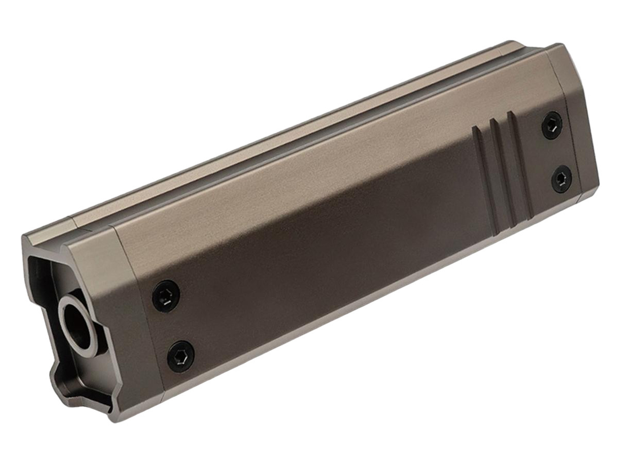 ASG 14mm Negative Barrel Extension for AAP-01 Gas Blowback Airsoft Pistols (Model: Long / Tan)